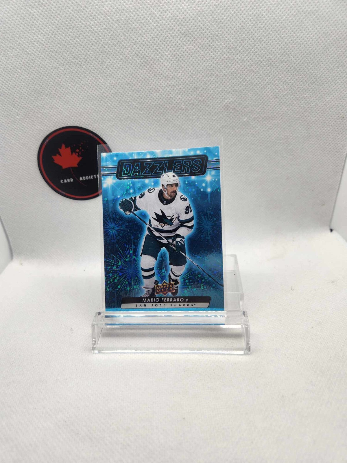 2023-24 Upper Deck Mario Ferraro Blue Dazzlers #DZ-24 San Jose Sharks