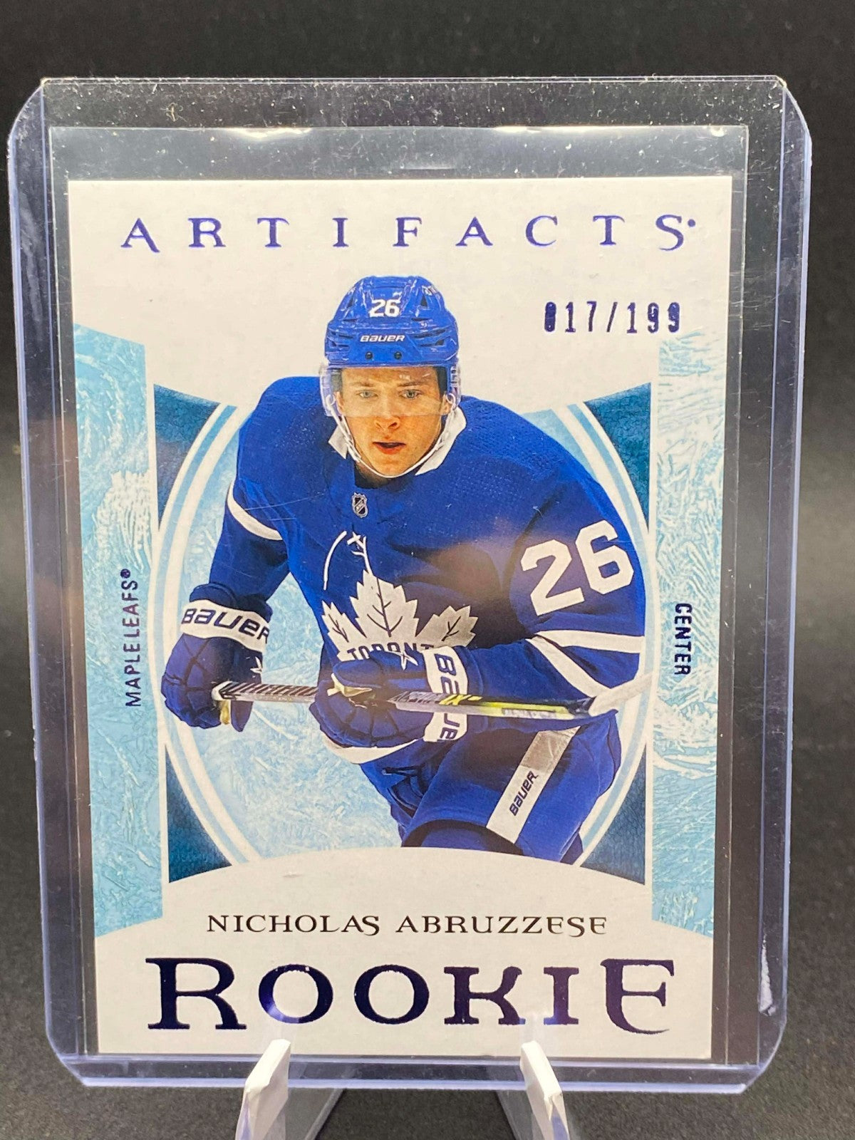 22/23 Upper Deck Artifacts Rookies Royal Blue /199 Nicholas Abruzzese Rookie RC