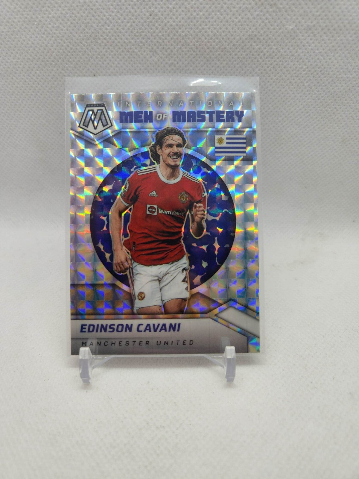 2021-22 Premier League Edinson Cavani Mosaic Silver Men Of Mastery Prizm