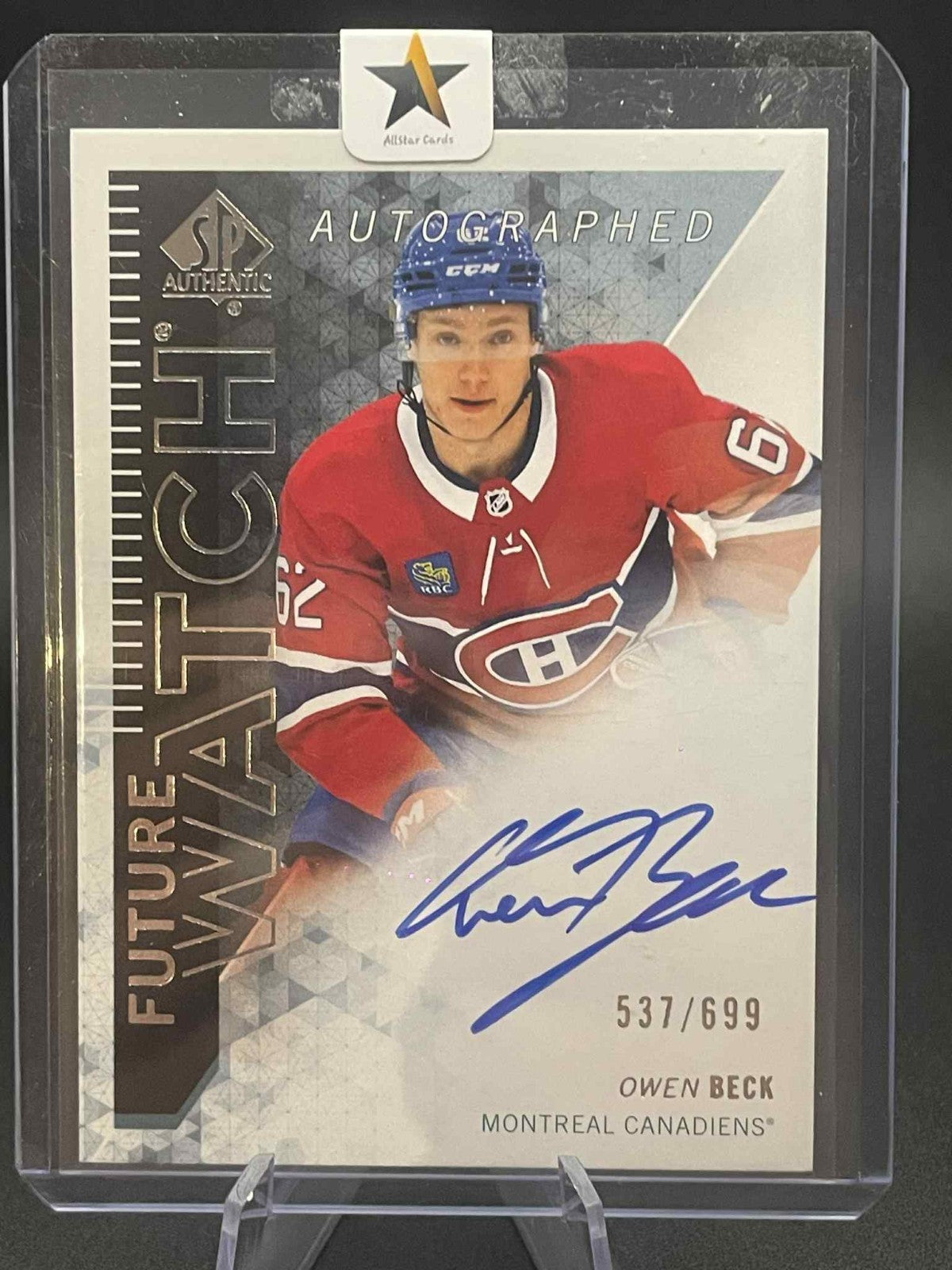 2023-24 SP Authentic Owen Beck Future Watch Auto Retro /699 #RFWA-OB Rookie
