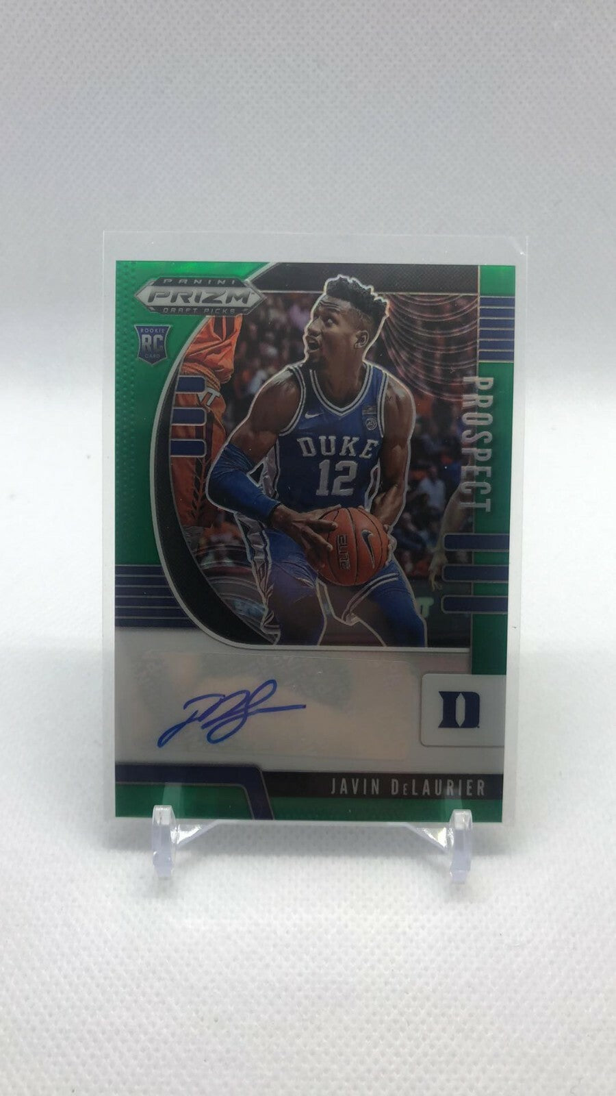 2020-21 Prizm Draft Javin DeLaurier Green Prizm Auto mint