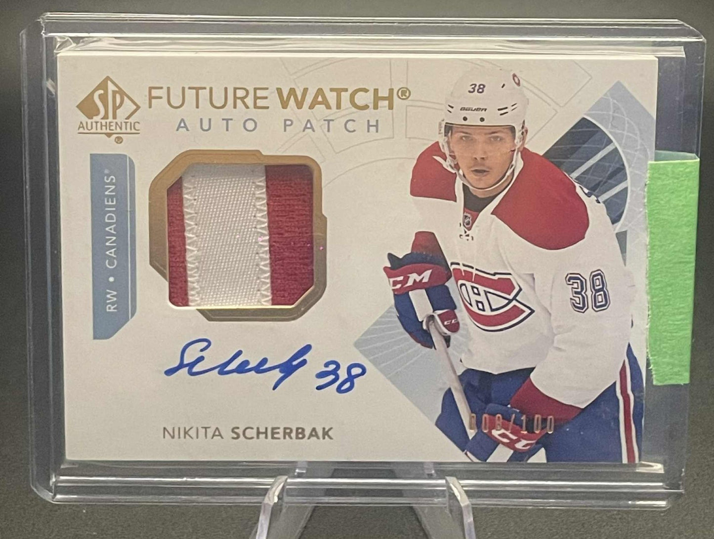 2017-18 UD SP Authentic Future Watch Auto Patch Nikita Scherbak /100 Montreal