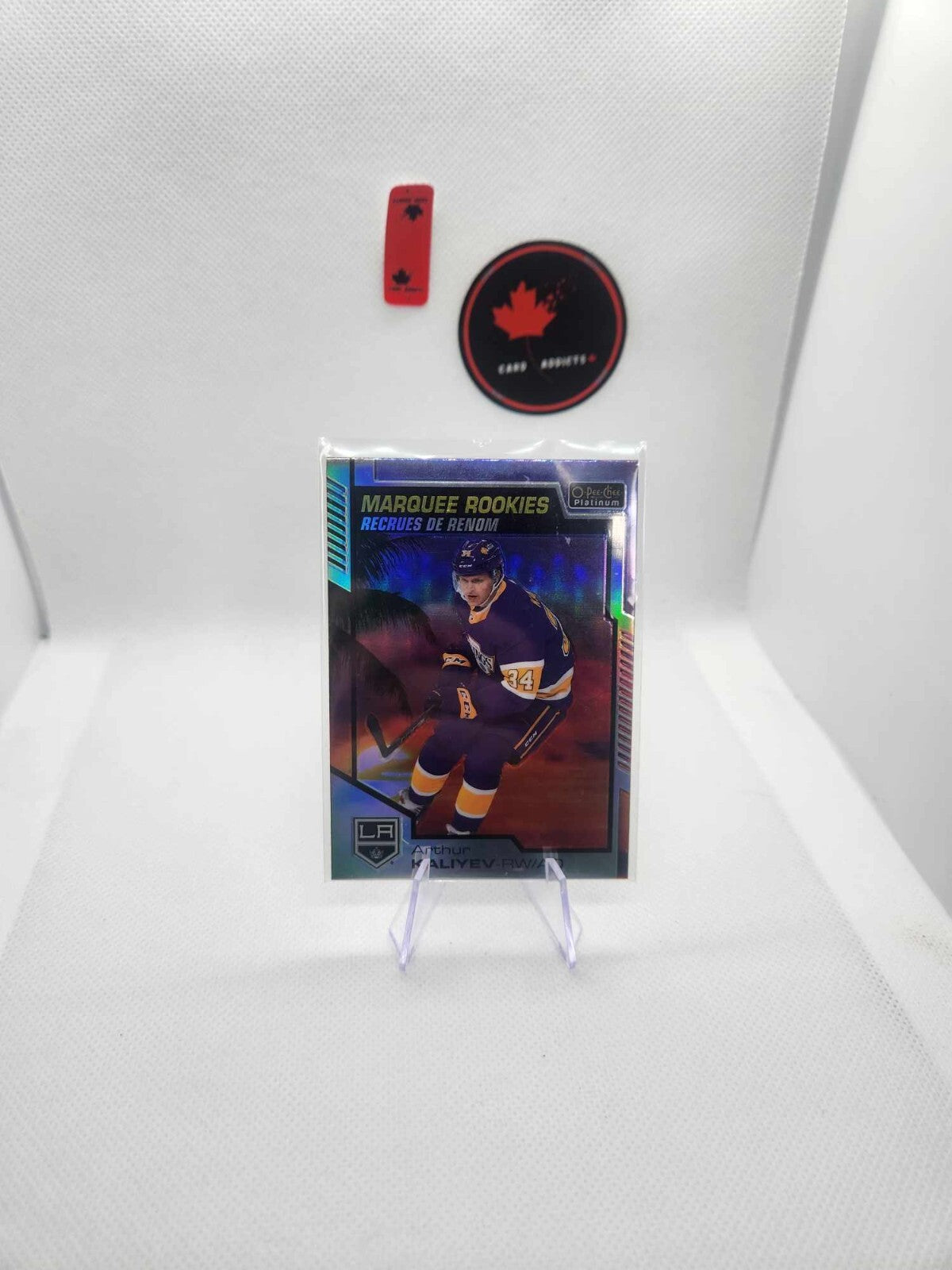 2020-21 O-PEE-CHEE PLATINUM ARTHUR KALIYEV #192 MARQUEE ROOKIE SUNSET RC
