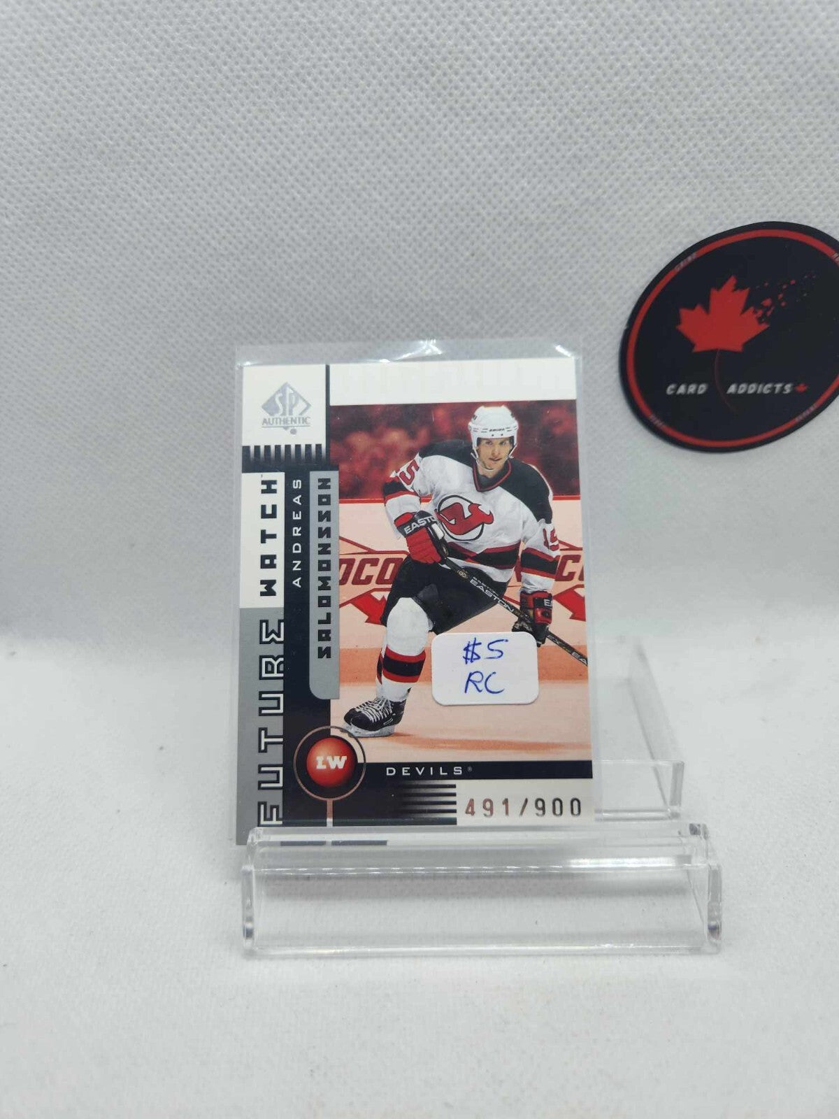ANDREAS SALOMONSSON 2001-02 SP Authentic FUTURE WATCH RC x/900 #158