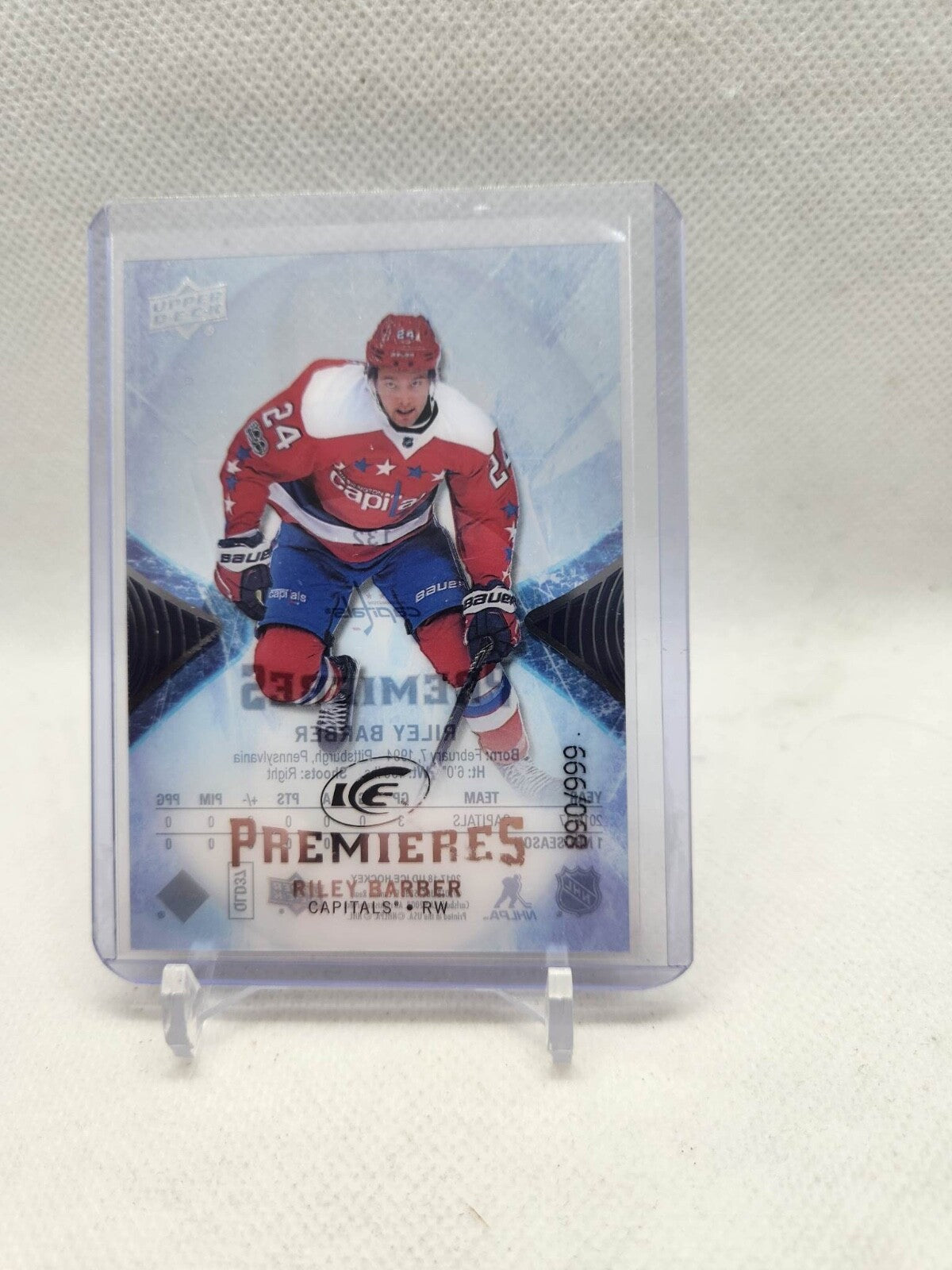 2017-18 Upper Deck ICE #132 Riley Barber ice premieres rookie /999
