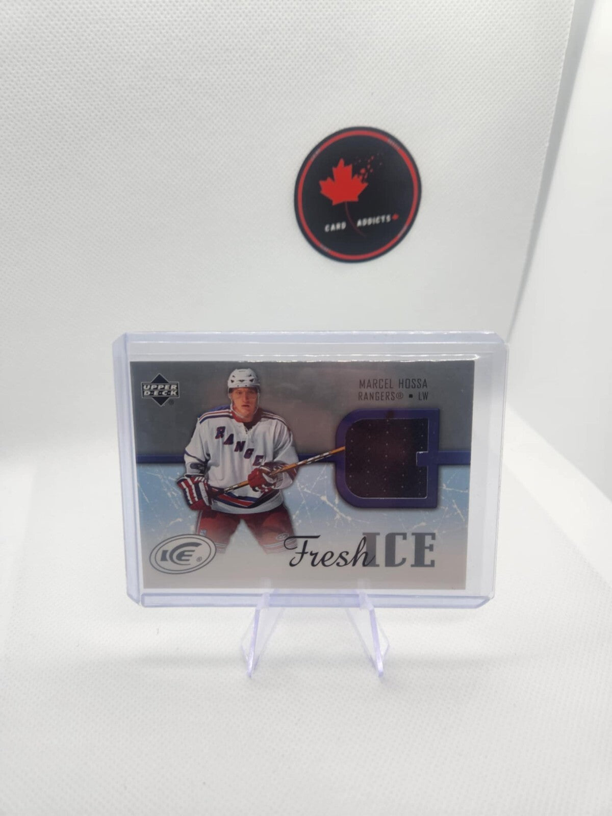 2005-06 Upper Deck Fresh Ice Marcel Hossa FI-MH Game Worn Patch Hockey Card
