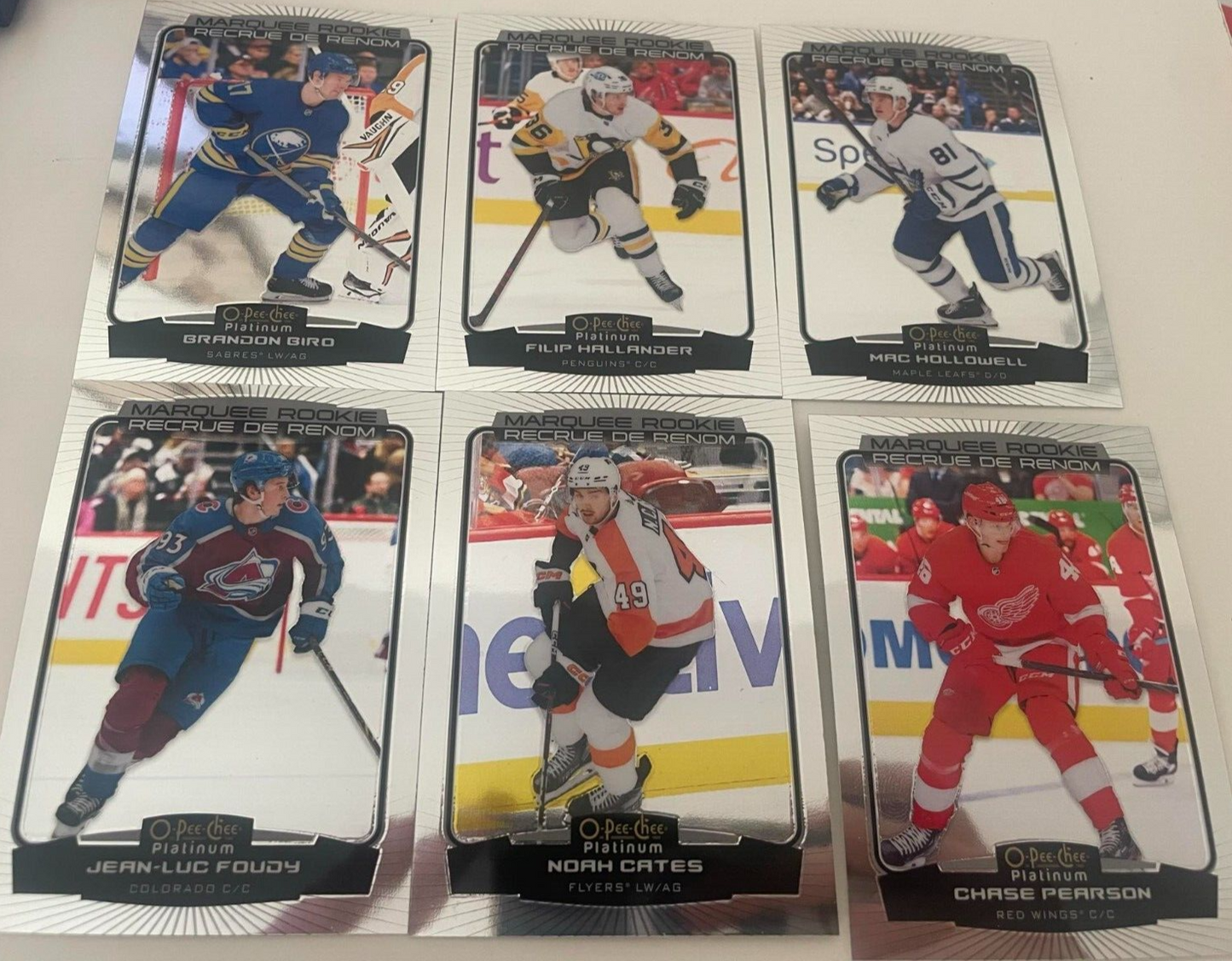 Marquee Rookie 22-23 OPC Platinum Cates Biro Hallander Pearson LOT OF 6 REF I