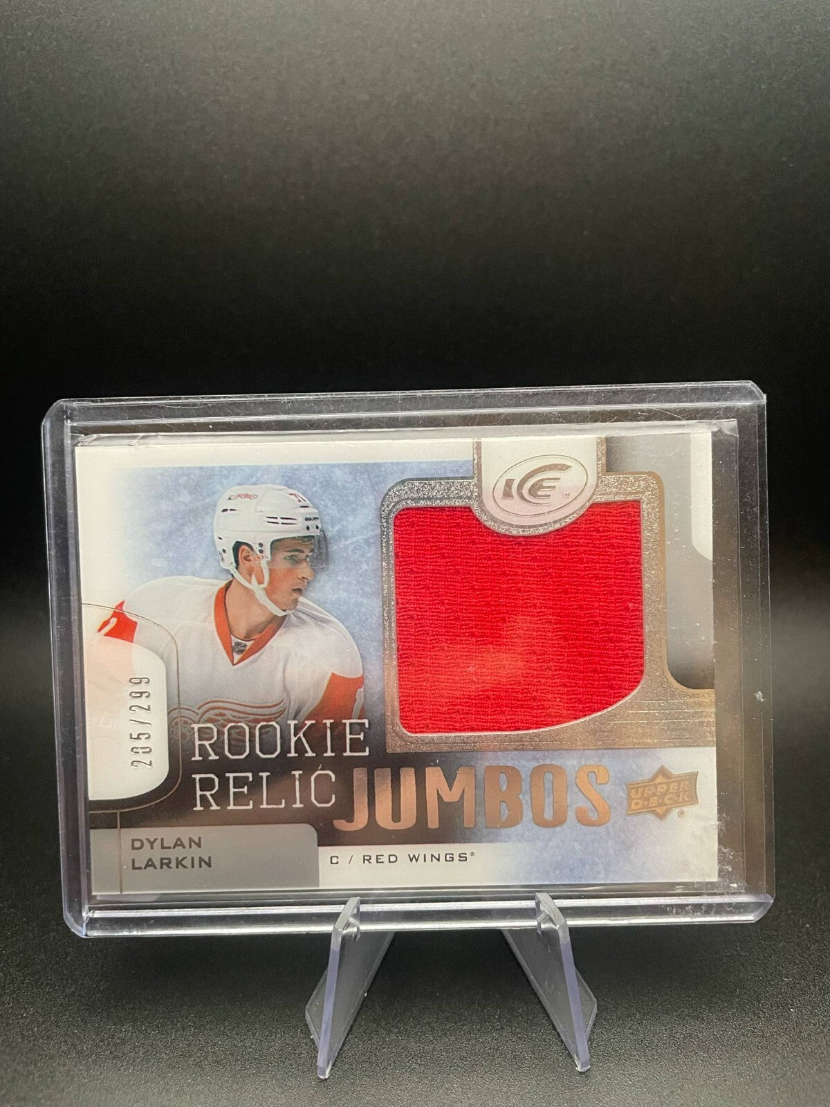 2015-16 Upper Deck Ice Rookie Relic Jumbos Dylan Larkin /299 #RRJ-DL Detroit