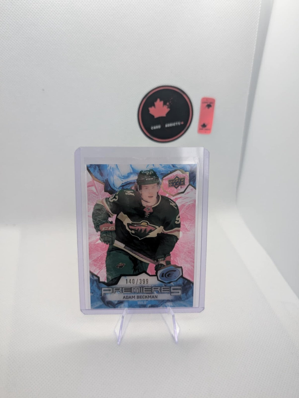 Adam Beckman 2021-22 Upper Deck Ice Premieres Red Rookie /399 #225 Wild