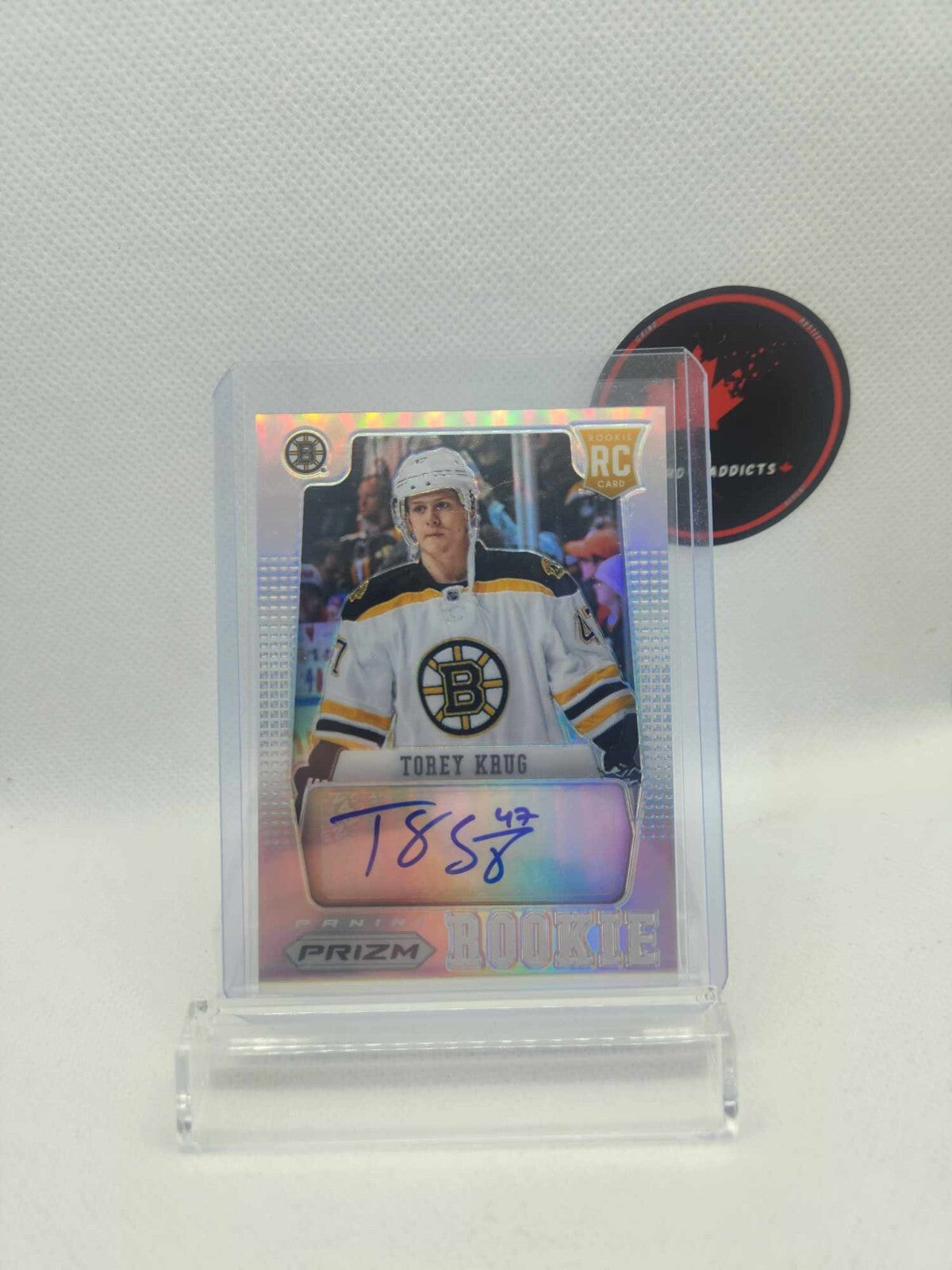 2012-13 ROOKIE ANTHOLOGY #57 PRIZM SILVER ROOKIE RC AUTO TOREY KRUG BRUINS