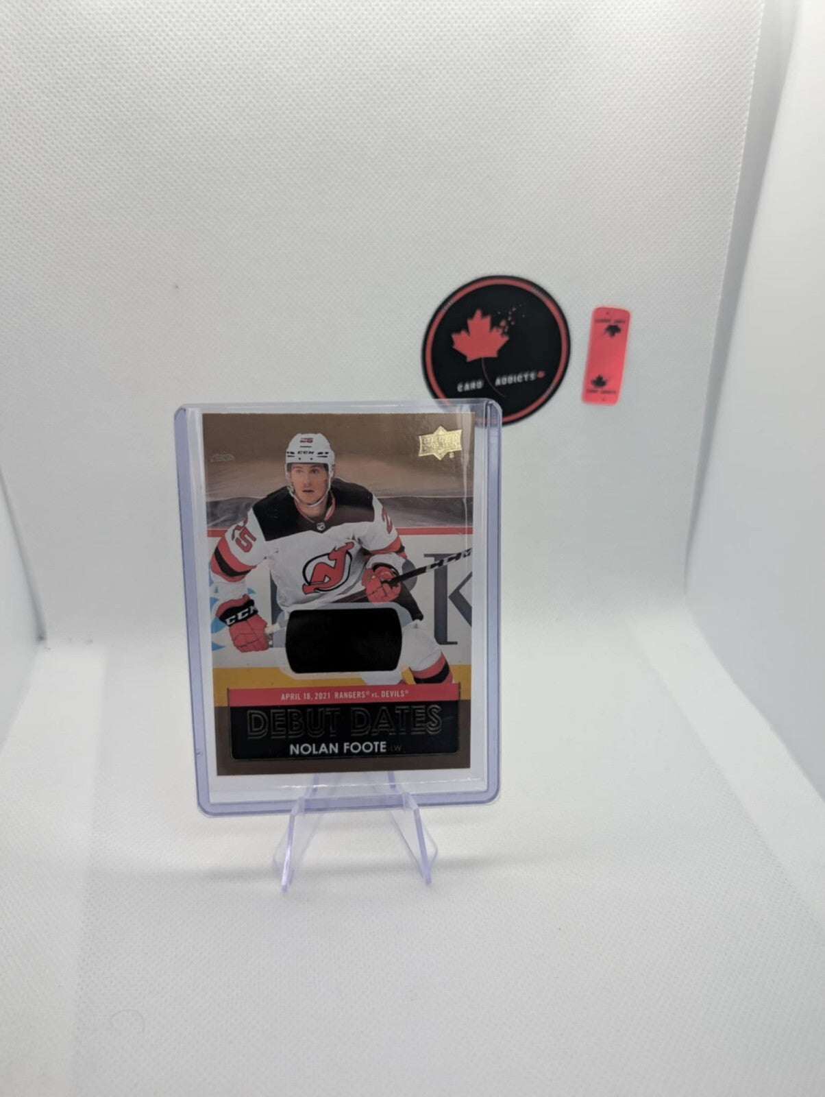 NOLAN FOOTE 2022 Upper Deck Jersey Debut Dates #DD-23 Devils
