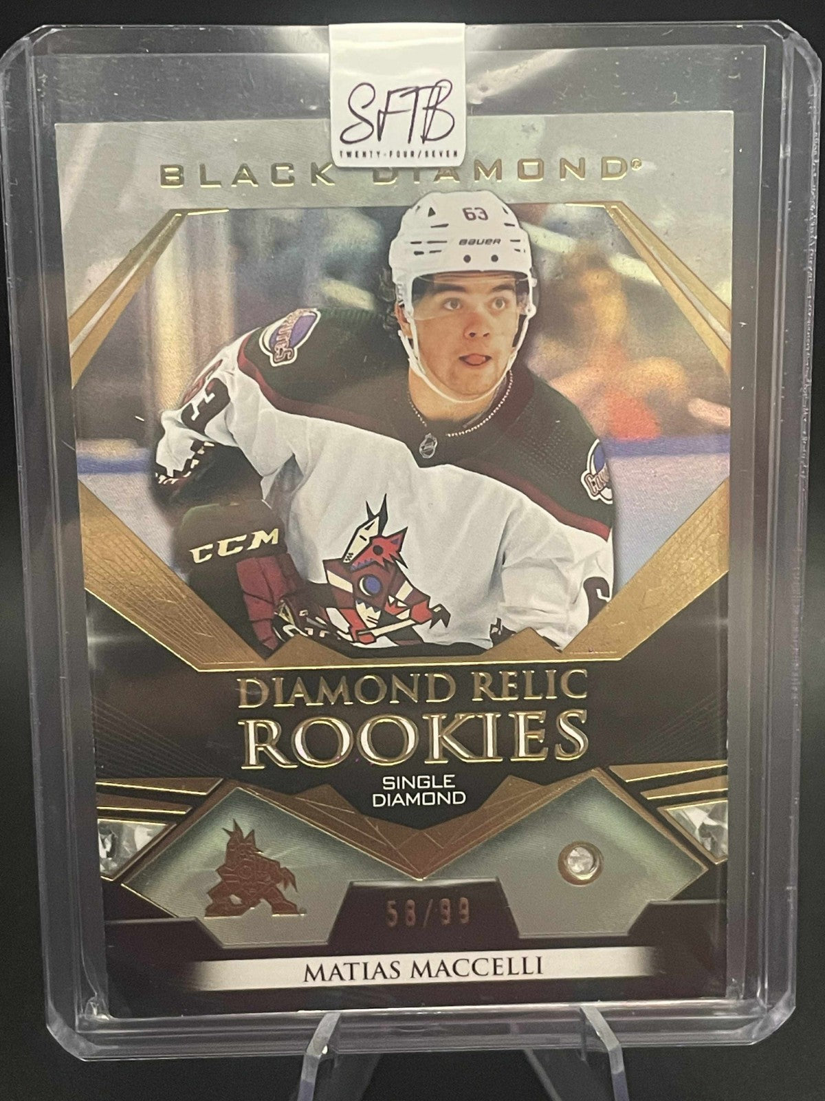 2022-23 UD Black Diamond Diamond Rookie Relics Matias Maccelli #bdr-ma /99
