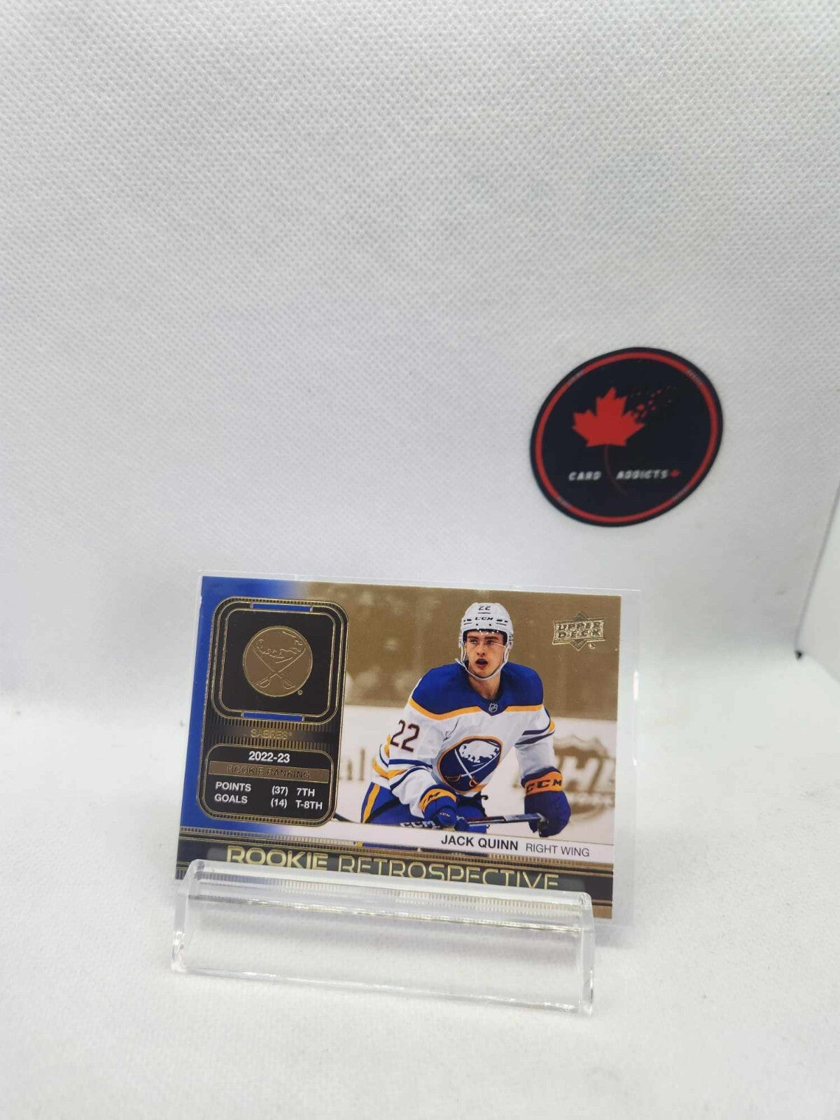 2023-24 Upper Deck Series 1 Rookie Retrospective Gold Jack Quinn #RR-16