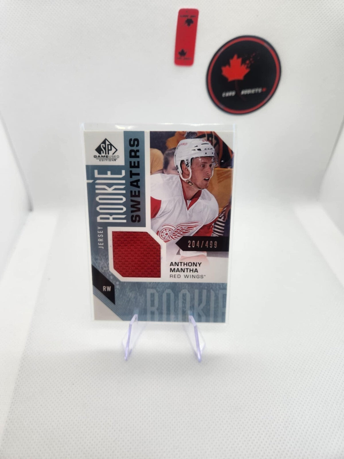 2016-17 UD SP GAME USED ANTHONY MANTHA ROOKIE SWEATERS JERSEY RS-MA #ed7/499
