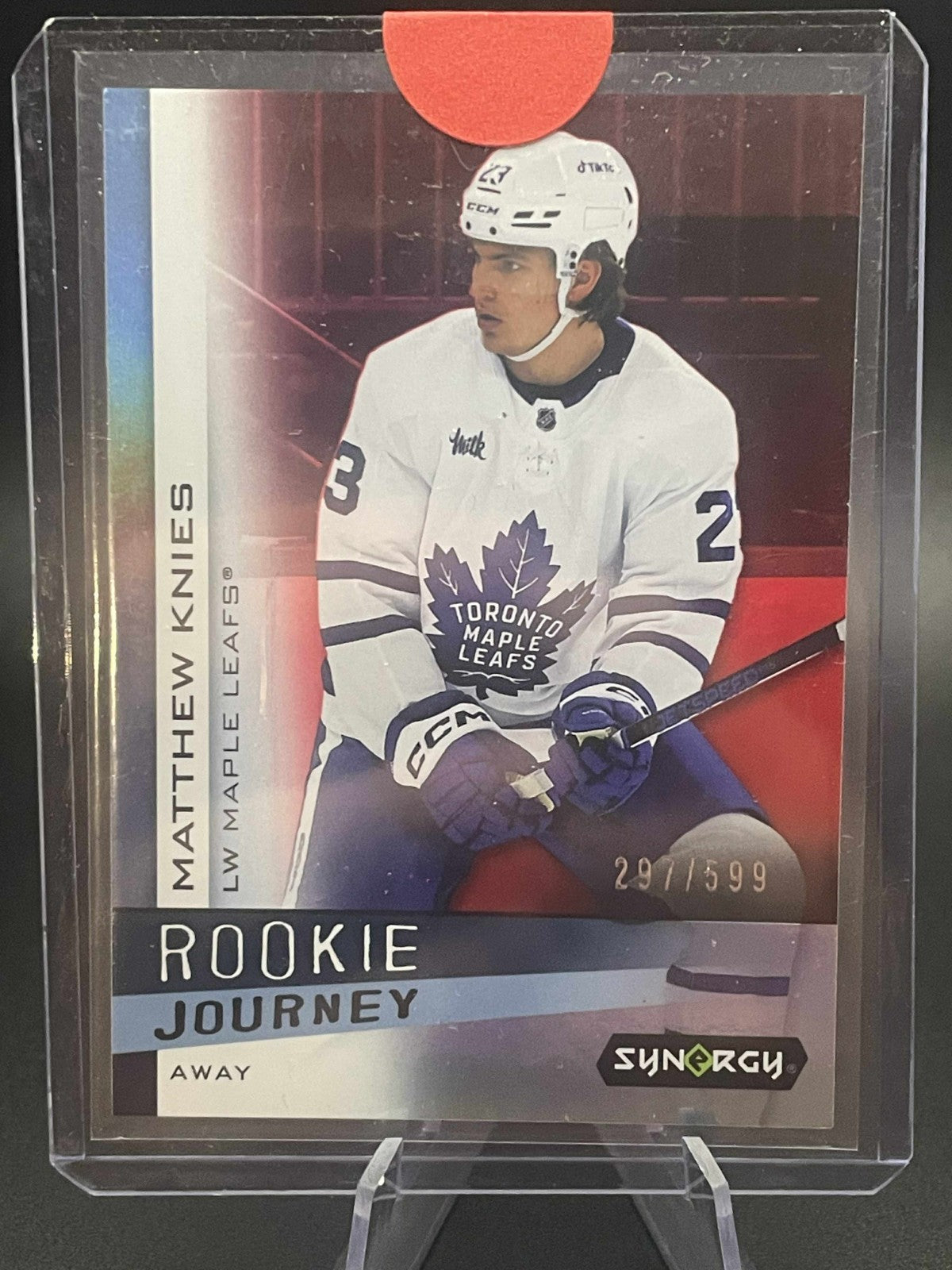 MATTHEW KNIES RC 2023-24 Upper Deck Synergy /599 Rookie Journey Away