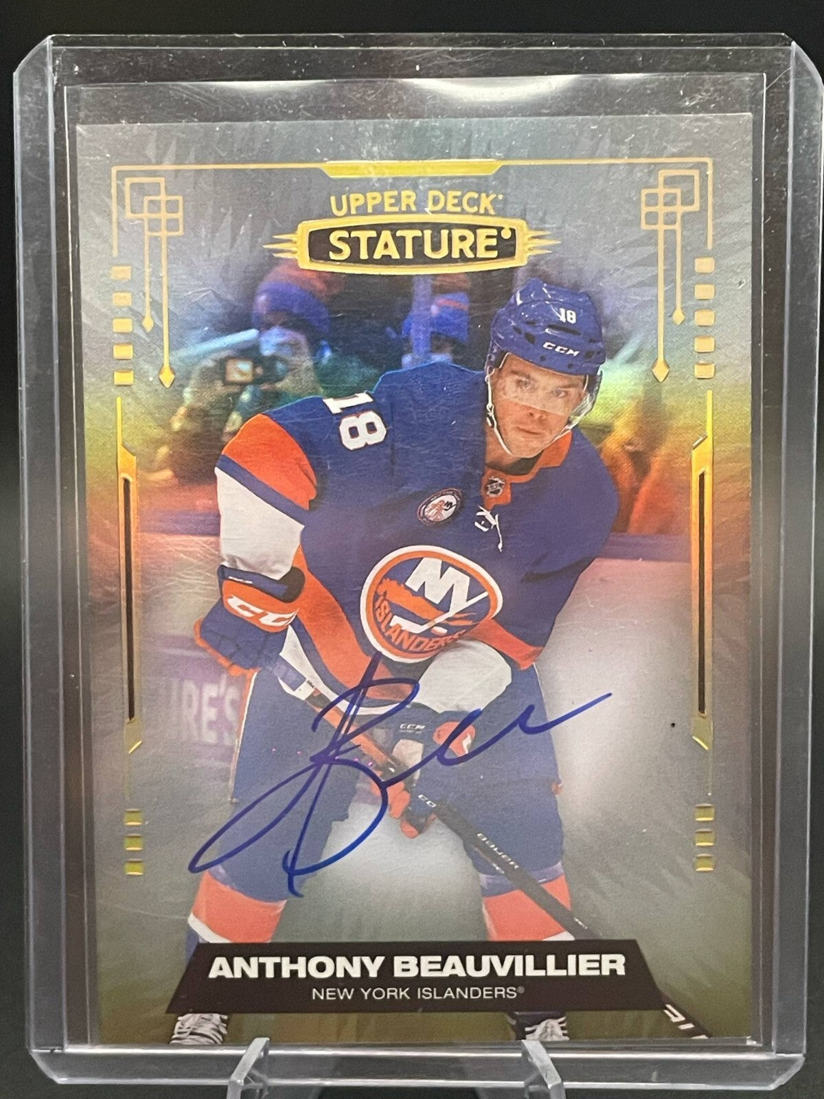 2021-22 Upper Deck Stature Auto Anthony Beauvillier New York Islanders