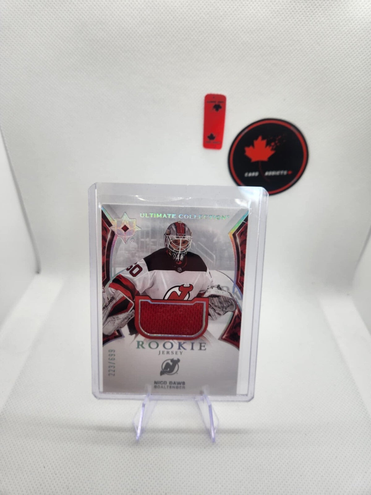 2021-22 Ultimate Collection Jersey Parallel Rookies #165 NICO DAWS /699 Devils