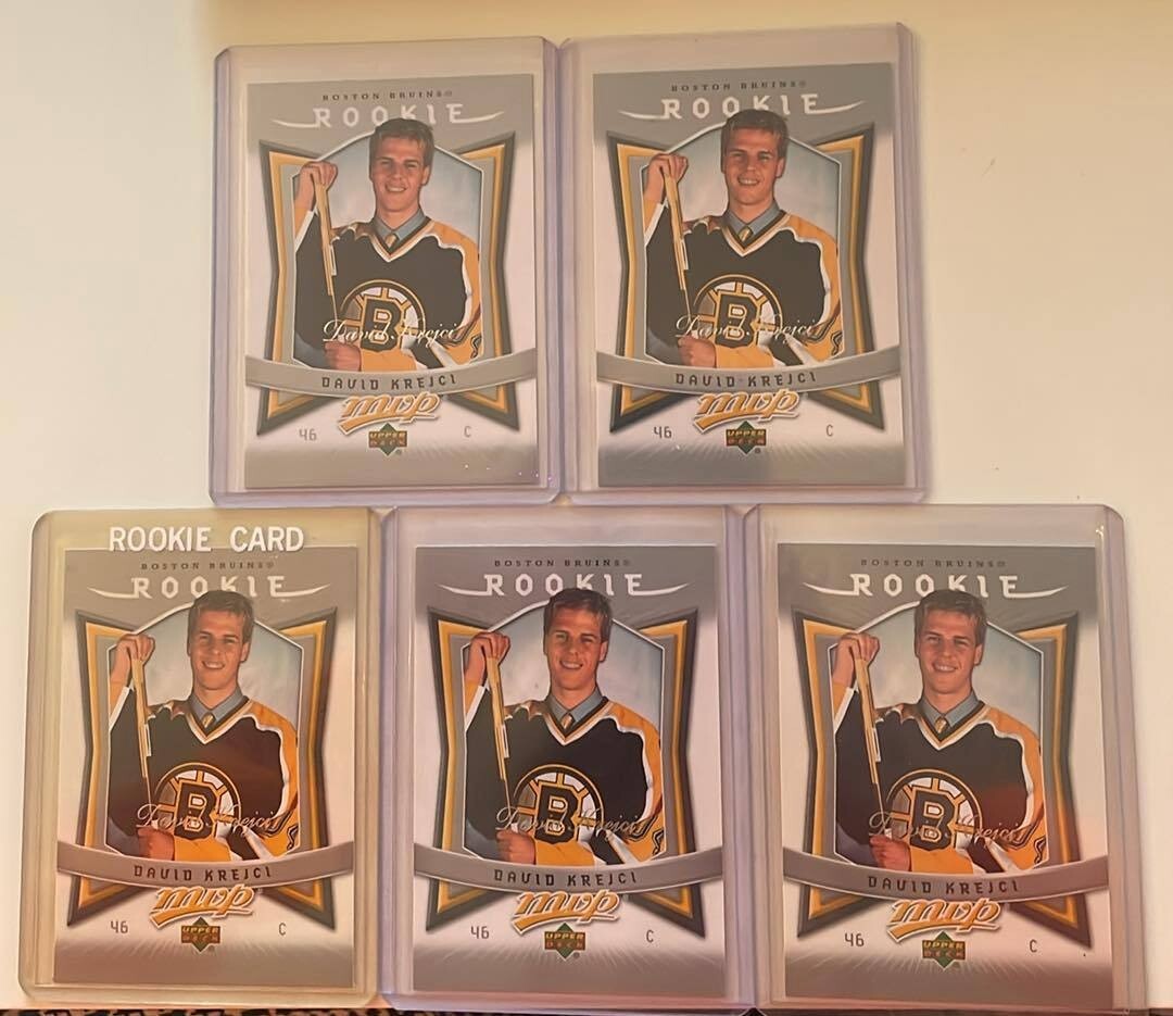 2007-08 Upper Deck MVP Rookie #308 David Krejci Lot of 5 Cards