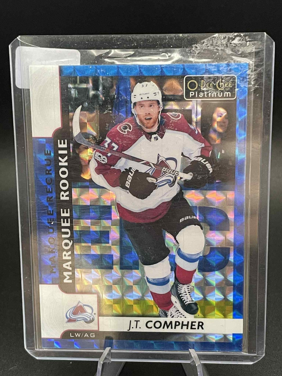 17-18 OPC Platinum J.T. Compher /199 Rookie BLUE PRISM Avalanche 2017