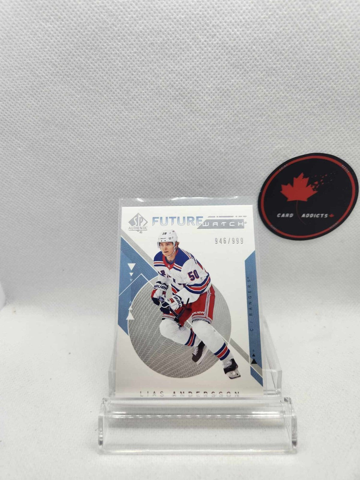 2018-19 SP Authentic Future Watch #170 Lias Andersson RC /999 - New York Rangers