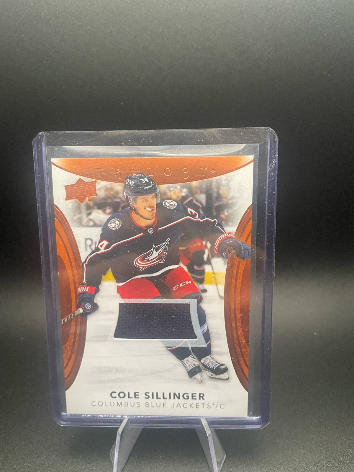2022-23 Upper Deck Trilogy Orange Foil Jersey Cole Sillinger #15
