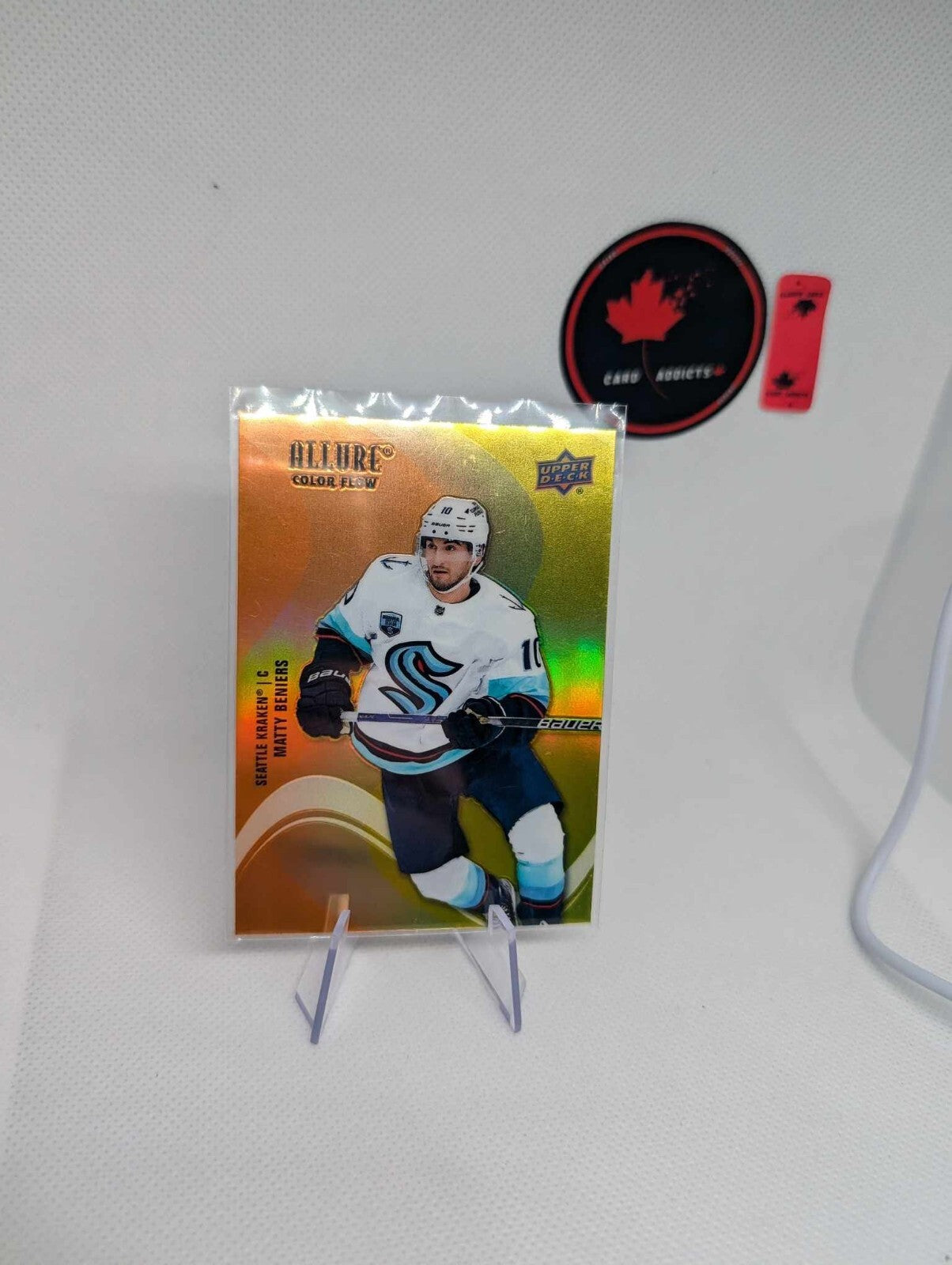 2022-23 Upper Deck Allure MATTY BENIERS SF-5 Orange Yellow Color Flow