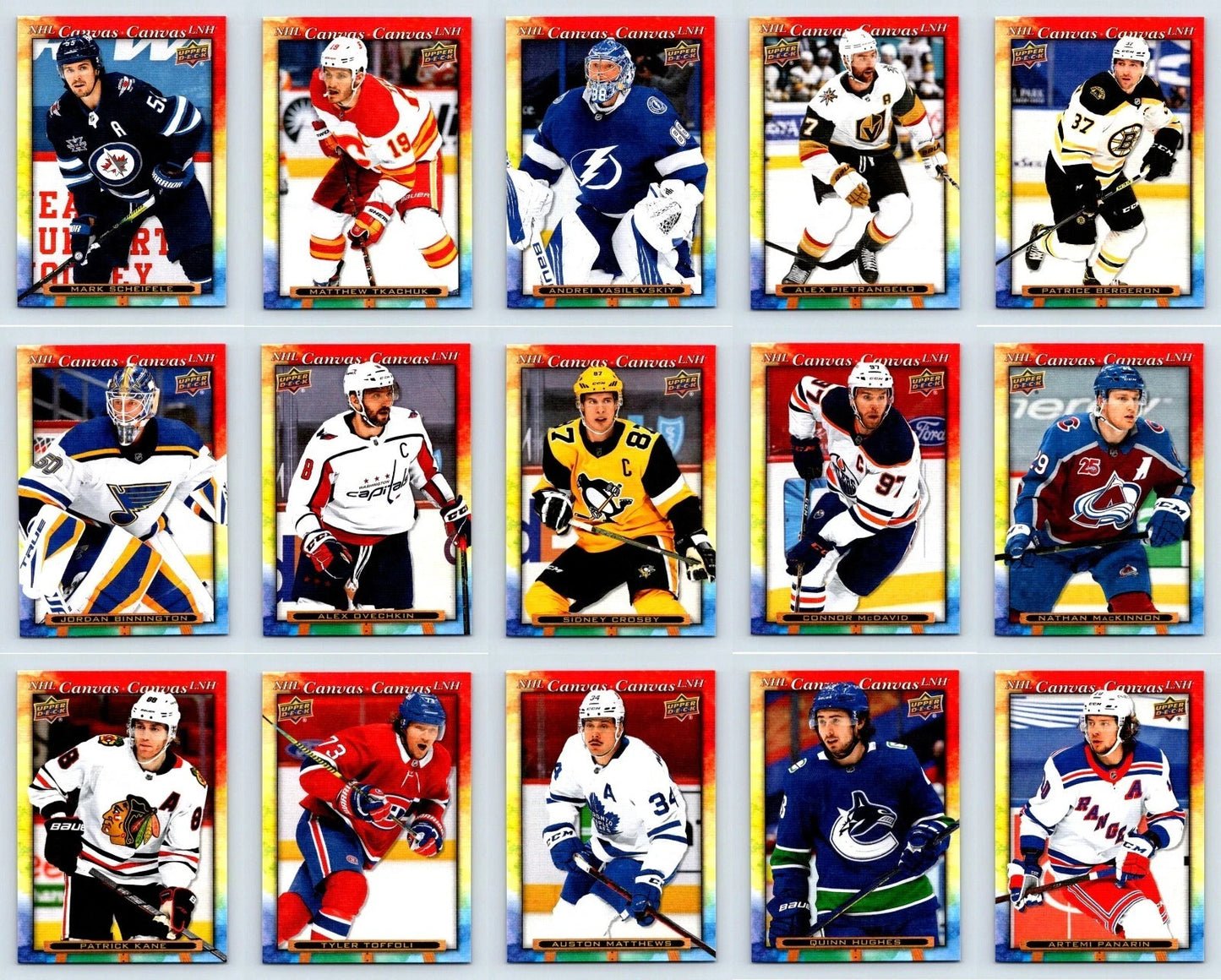 2021-22 UD Tim Hortons Canvas Complete 15 Card Insert Set