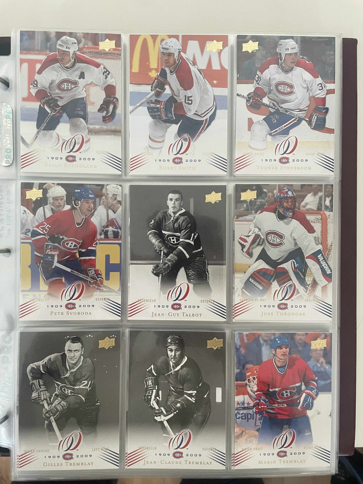 2008-09 UD Montreal Canadiens Centennial Complete 300-Card Set SP & Binder REF I