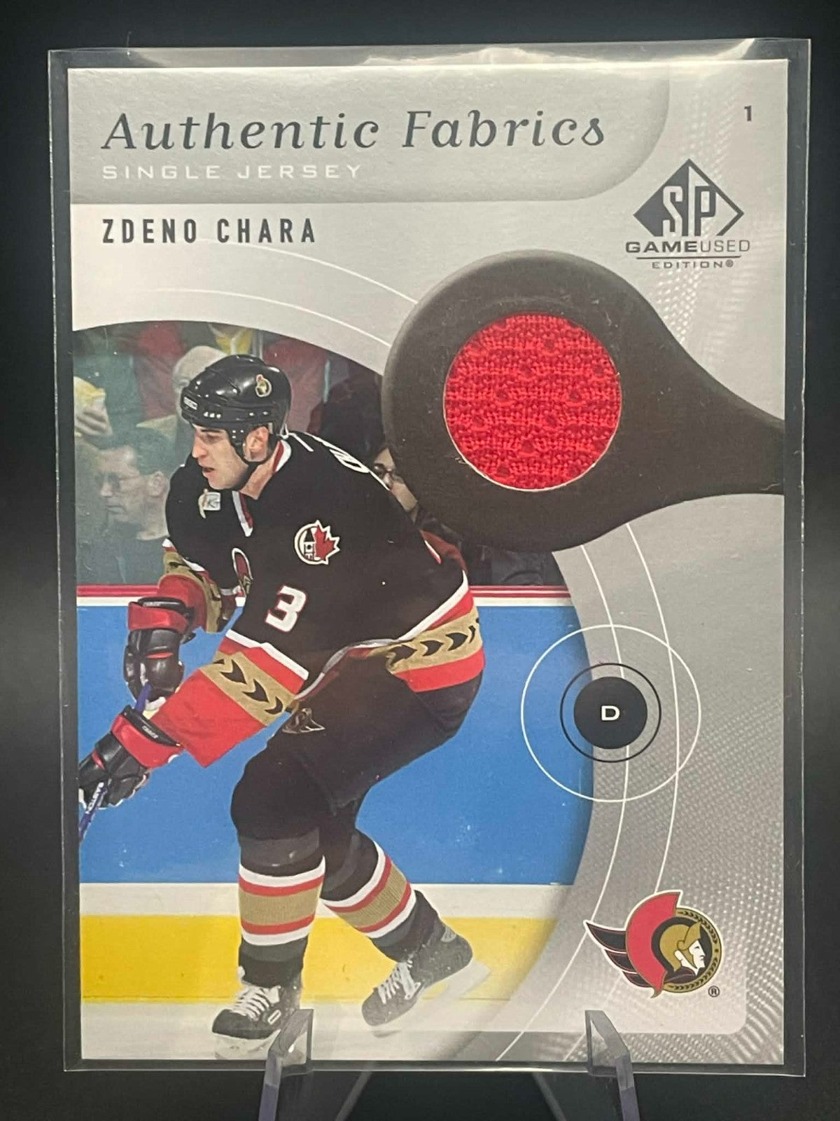 2005-06 UD SP Game Used Zdeno Chara Jersey Authentic Fabrics #AF-ZC