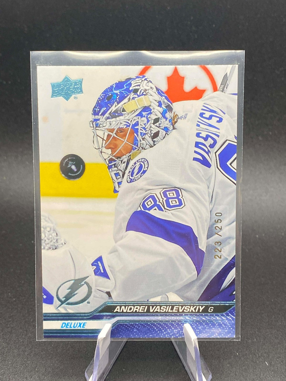 2023-24 Upper Deck Series 1 Deluxe /250 Andrei Vasilevskiy Card# 166