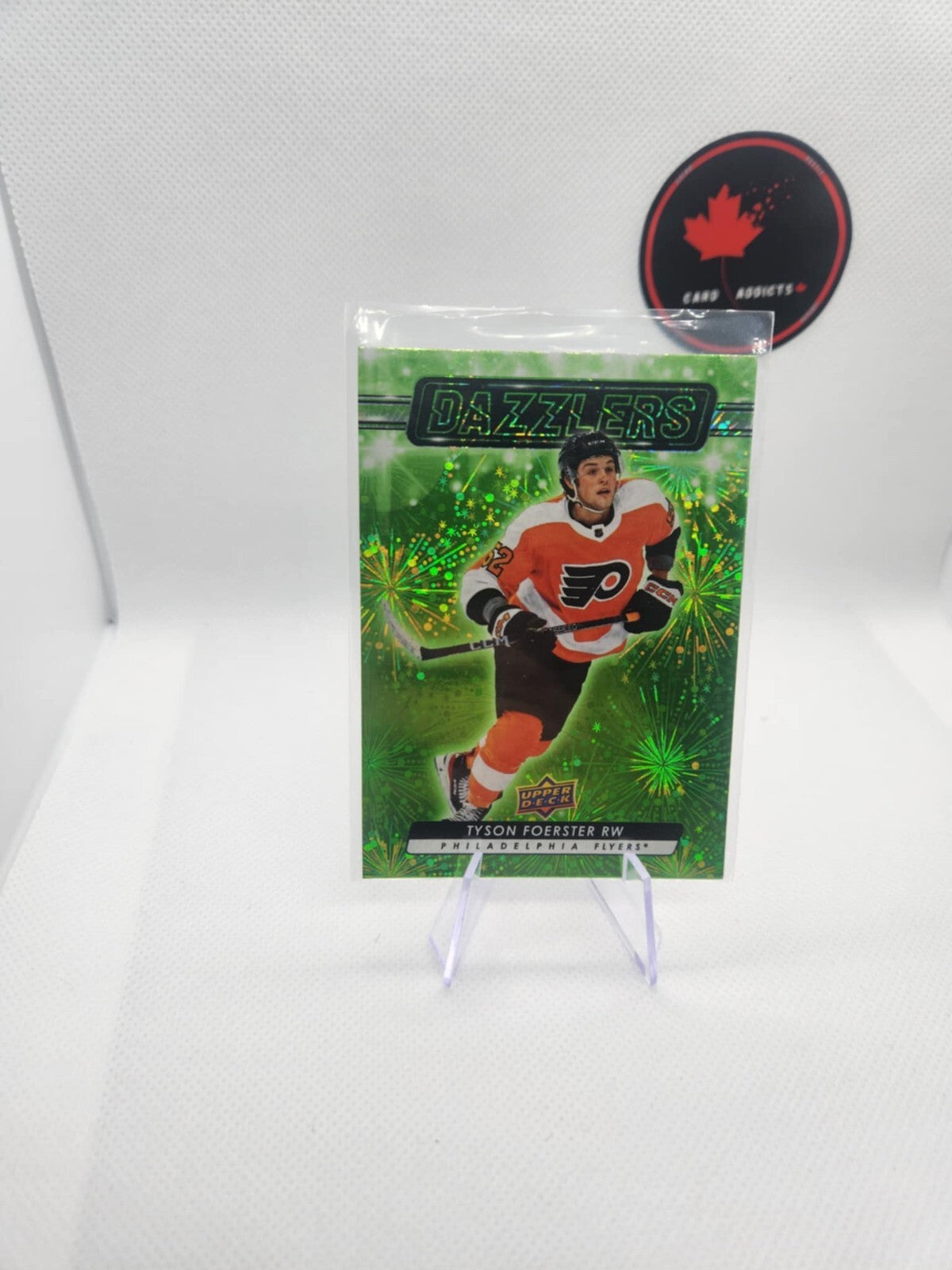 2023-24 Upper Deck Series 2 Tyson Foerster Green Dazzlers Insert #DZ-92
