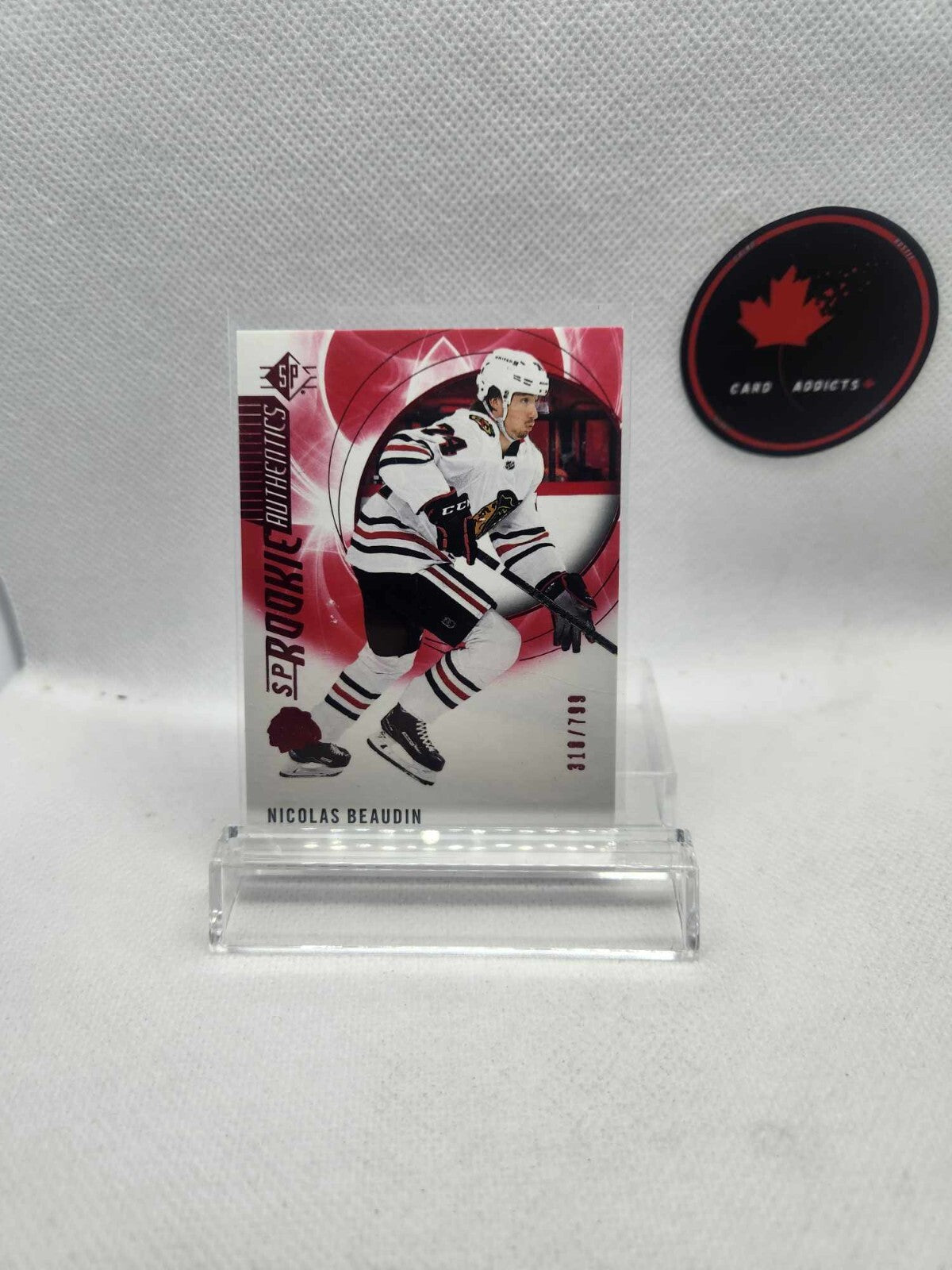 Upper Deck 2020-21 SP Hockey Rookie Authentics Red Nicolas Beaudin /799