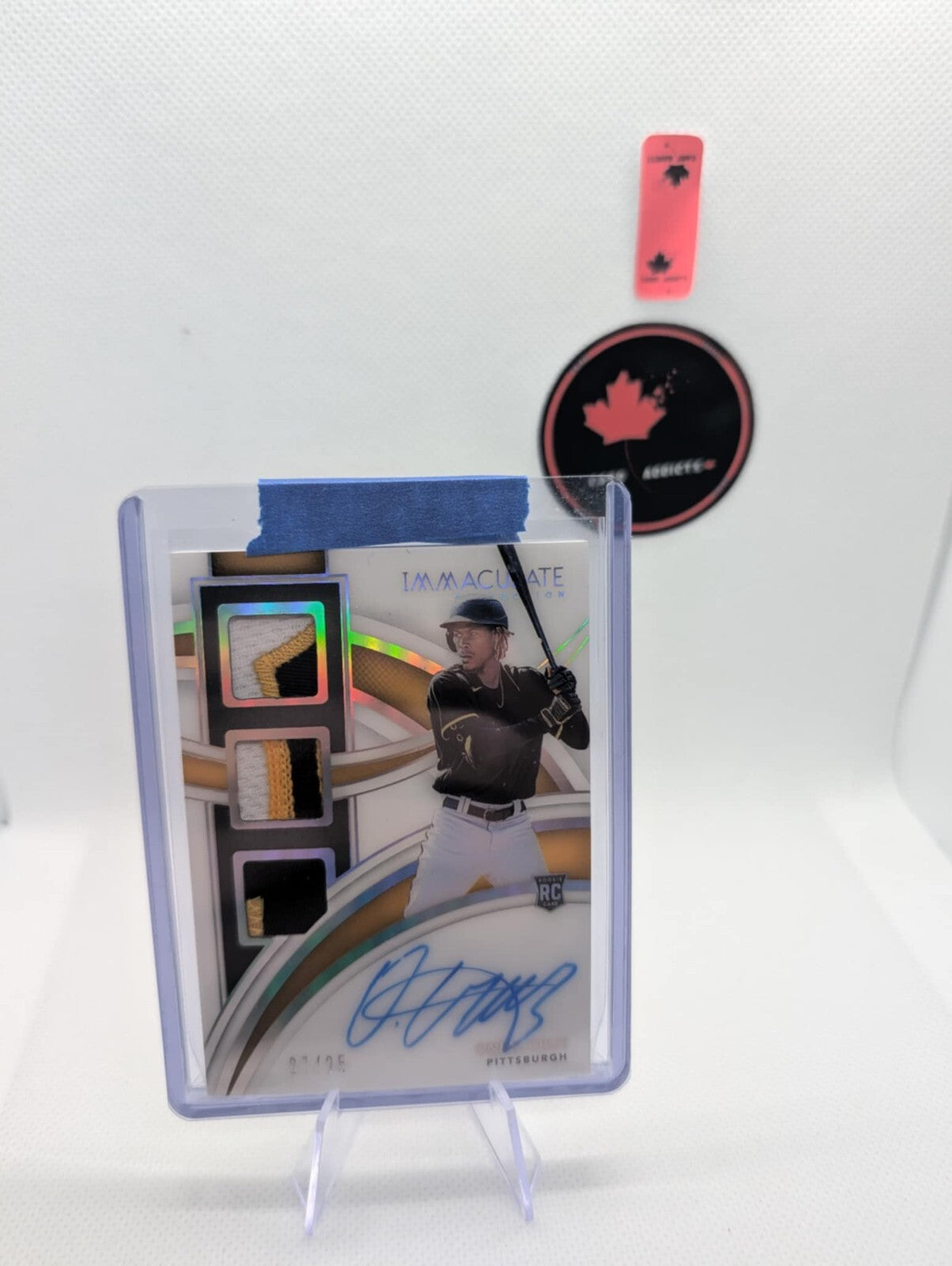 2022 PANINI IMMACULATE #BTMS-0C ONEIL CRUZ ROOKIE TRIPLE PATCH AUTO /25 WOW