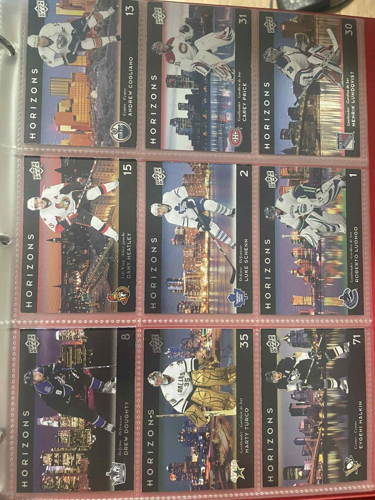 2009-10 McDonald's Upper Deck Hockey Complete Master Set 100 Cards Set REF I