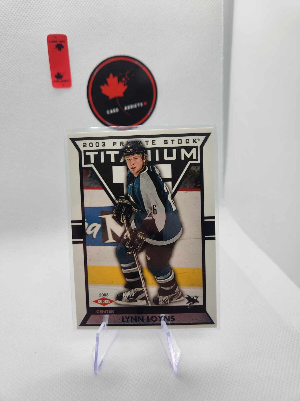2002-03 Pacific Private Stock Titanium Lynn Loyns Rookie /1475 San Jose Sharks
