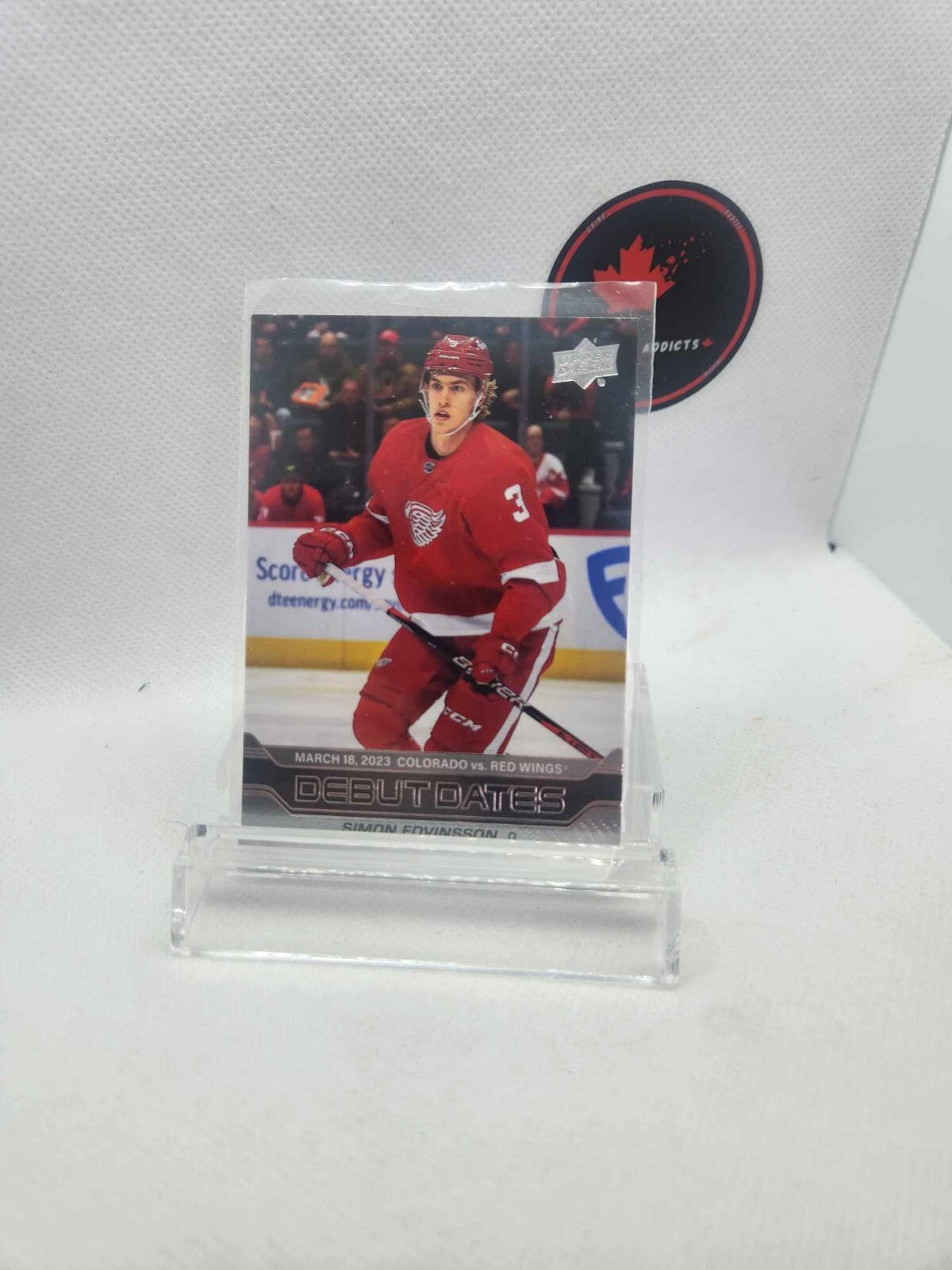 2023-24 Upper Deck Series 1 Debut Dates Simon Edvinsson #DD-20 Rookie RC