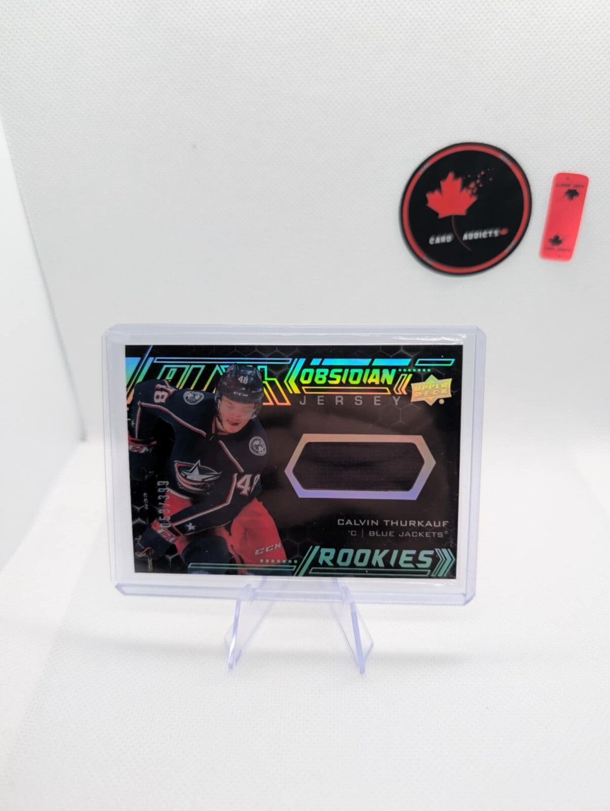 2020/21 SPX UD BLACK CALVIN THURKAUF ORJ-CT OBSIDIAN ROOKIES JERSEY /399 CBJ