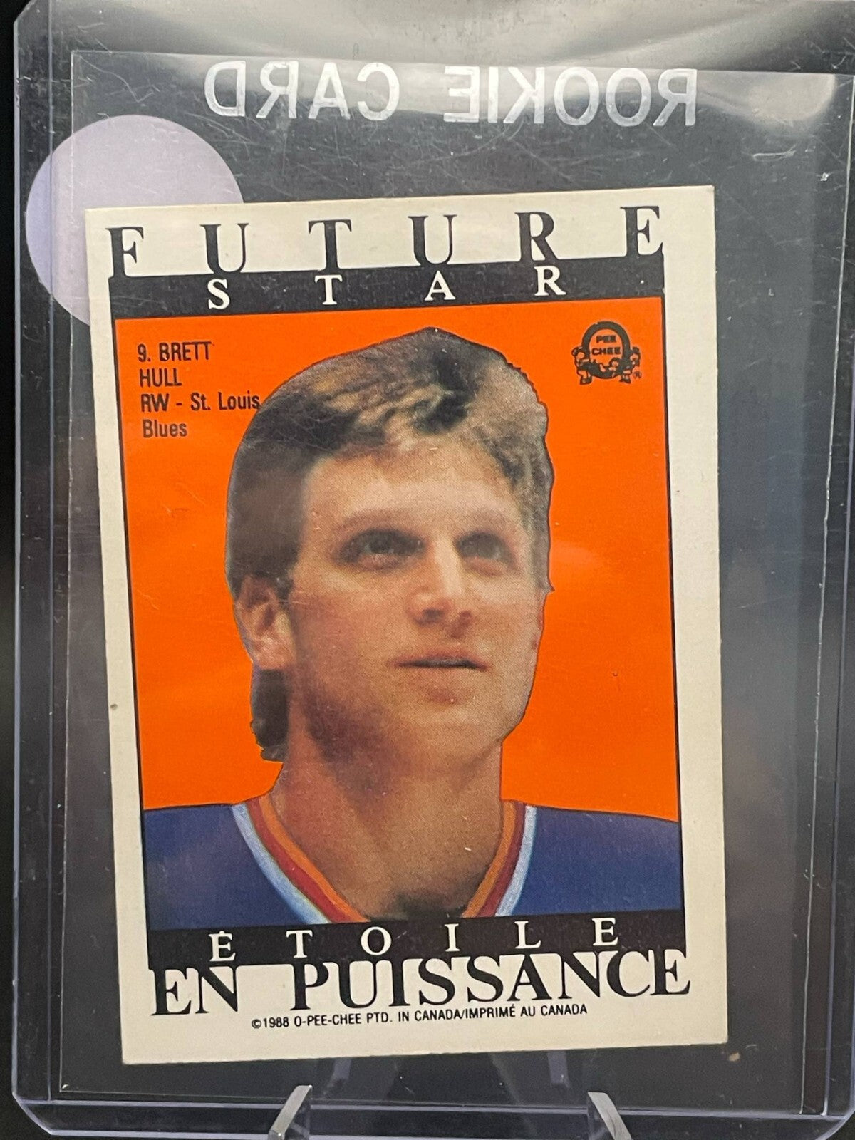 1988-89 OPC Brett Hull Future Star Sticker Back