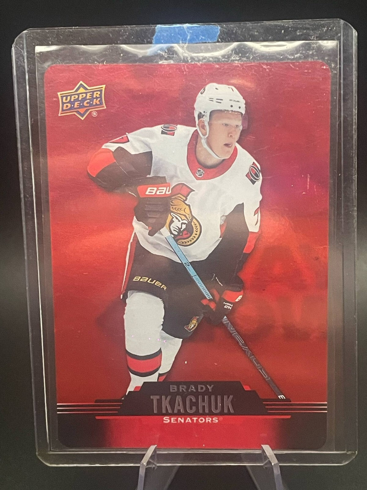 Brady Tkachuk 2020-21 UD Tim Hortons Red Die Cut #DC-3 Ottawa Senators
