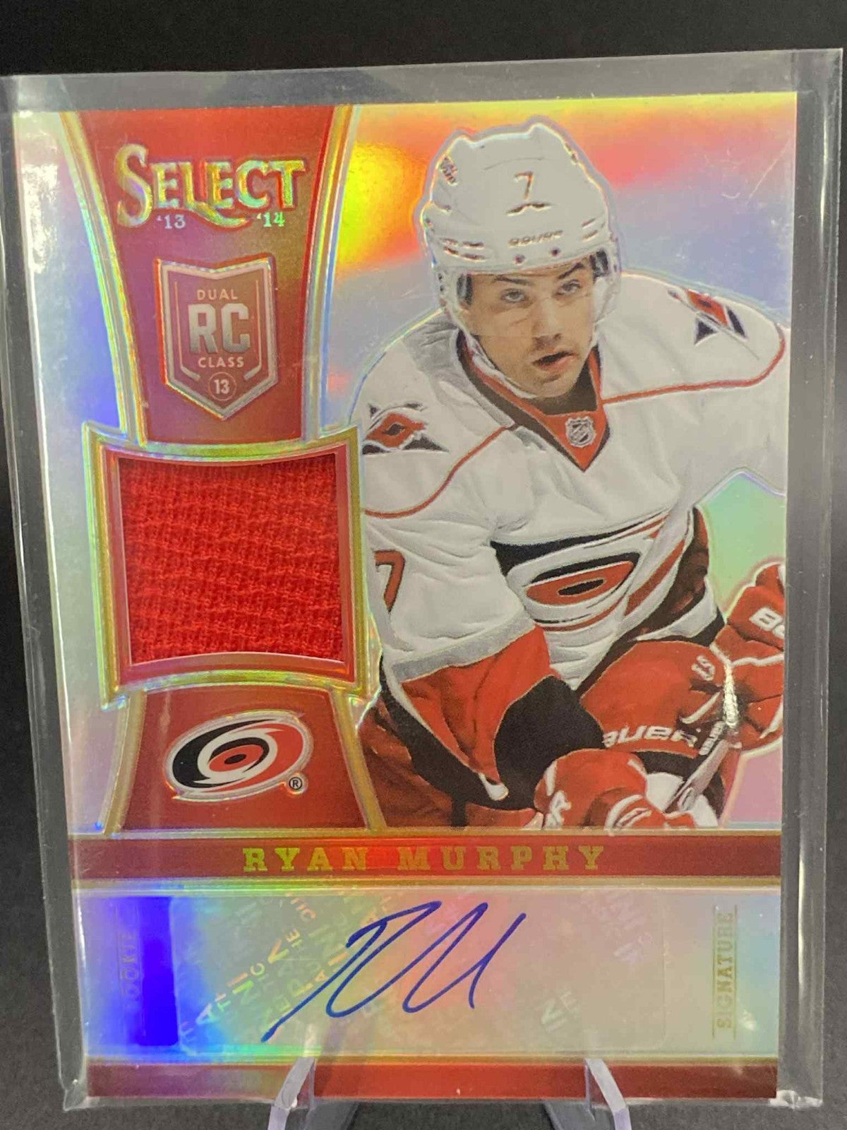 2013-14 PANINI SELECT ROOKIE JERSEY AUTO /99 #273 RYAN MURPHY HURRICANES