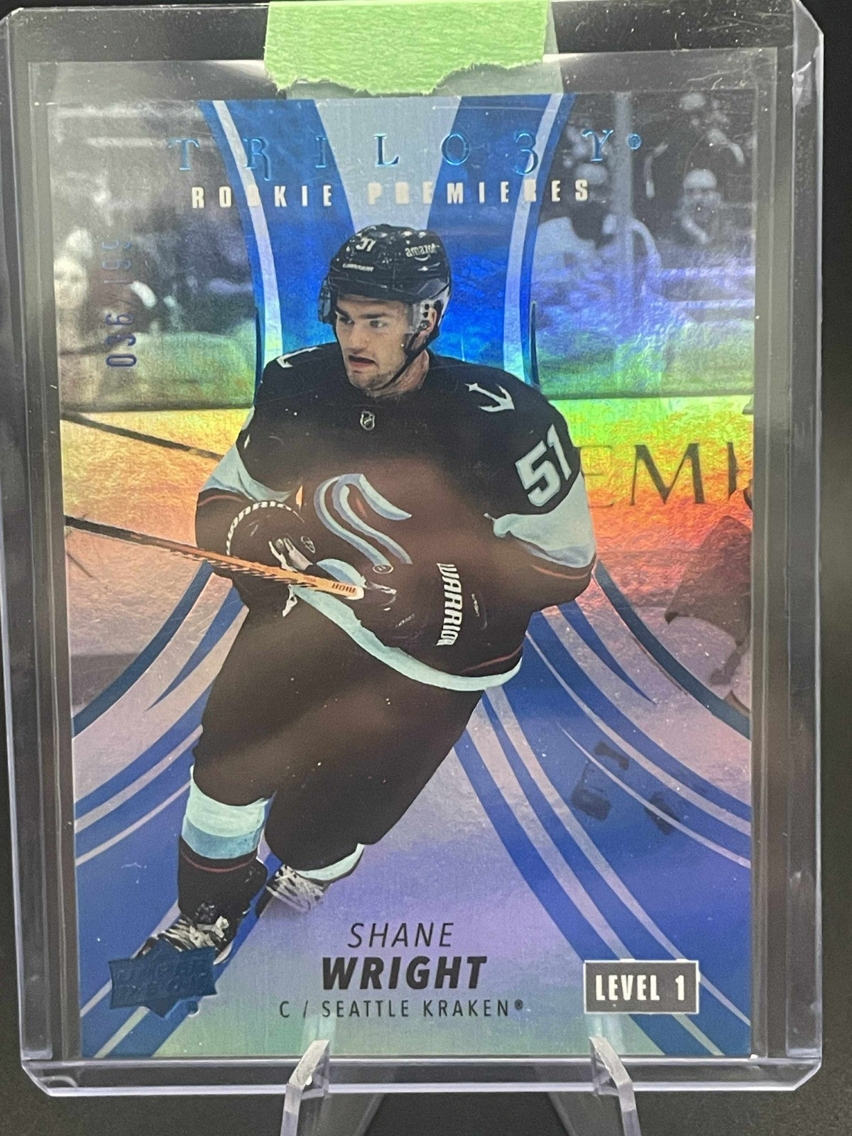 2022-23 UD Trilogy Rookie Premieres Shane Wright Level 1 Blue /199