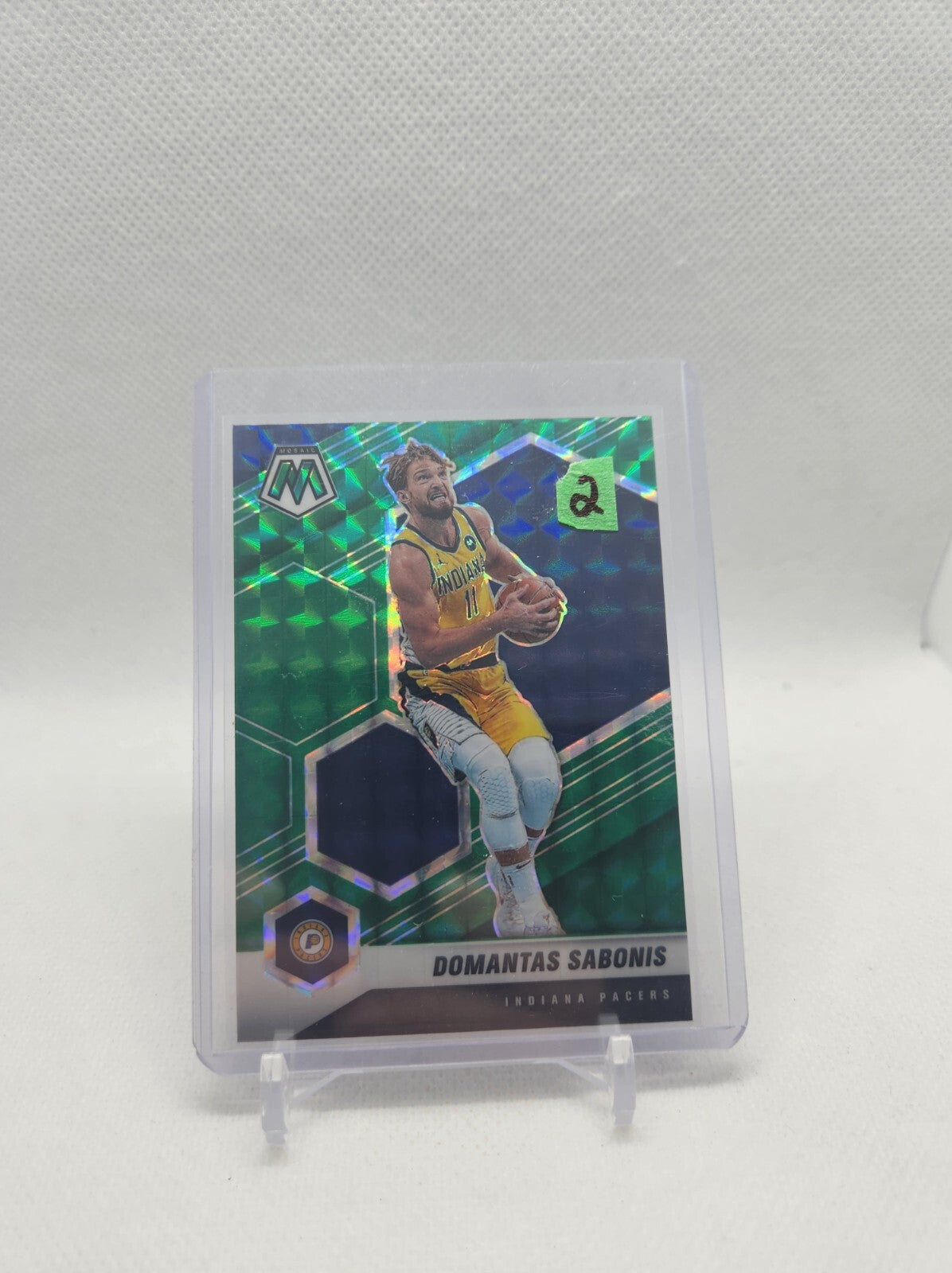 2020-21 Panini Mosaic Domantas Sabonis Green Prizm Pacers