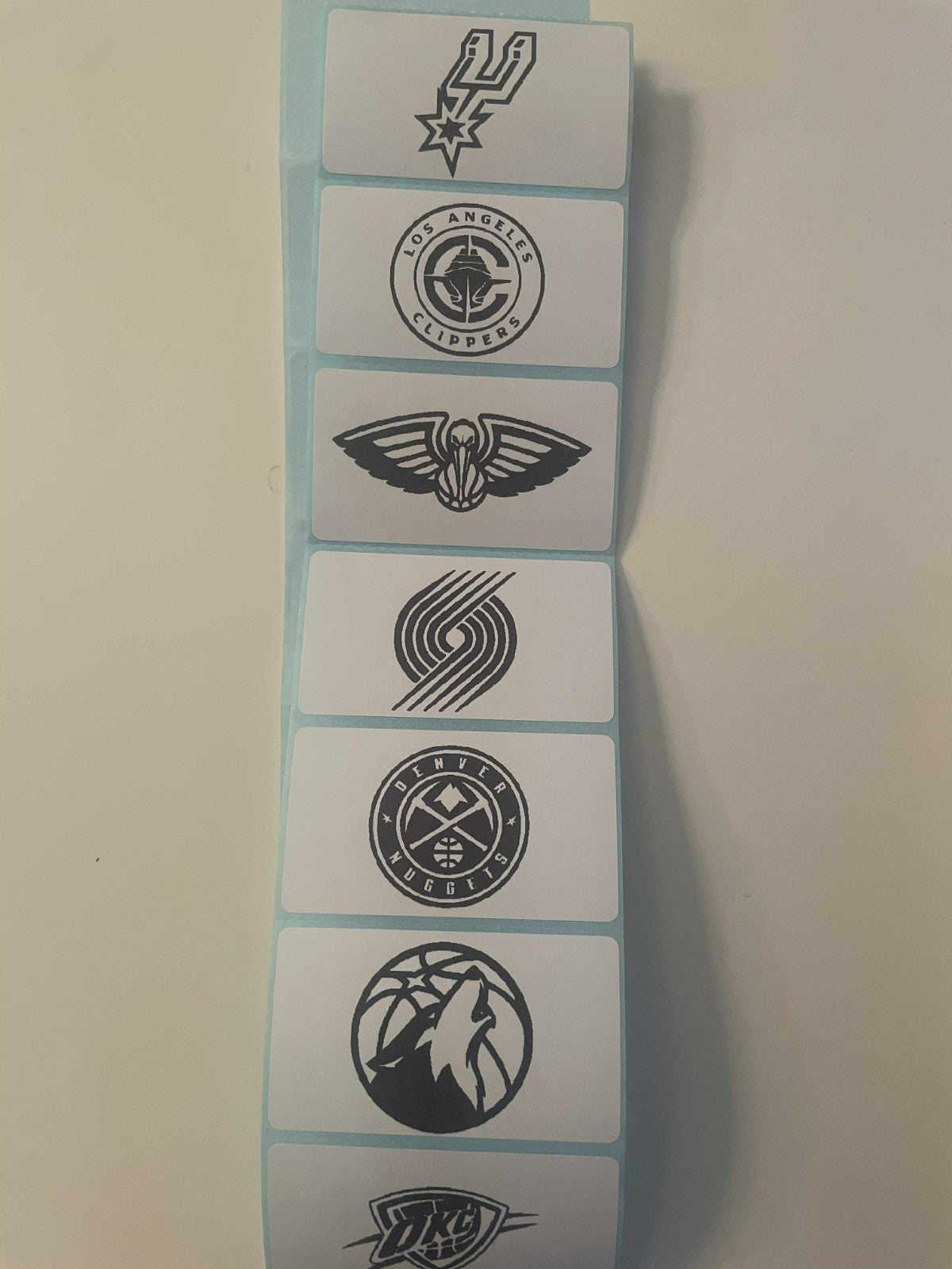 Set of 30 High-Quality Stickers of All NBA Teams To Sort Your Cards