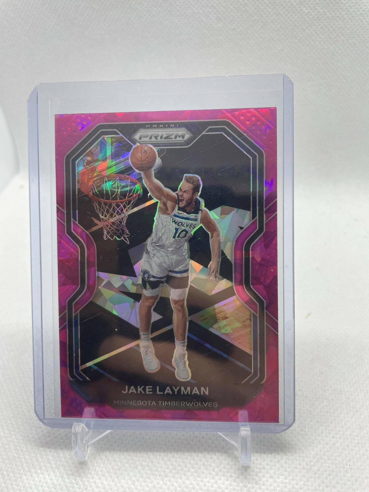 2020-21 Panini Prizm Prizms Pink Ice #245 JAKE LAYMAN