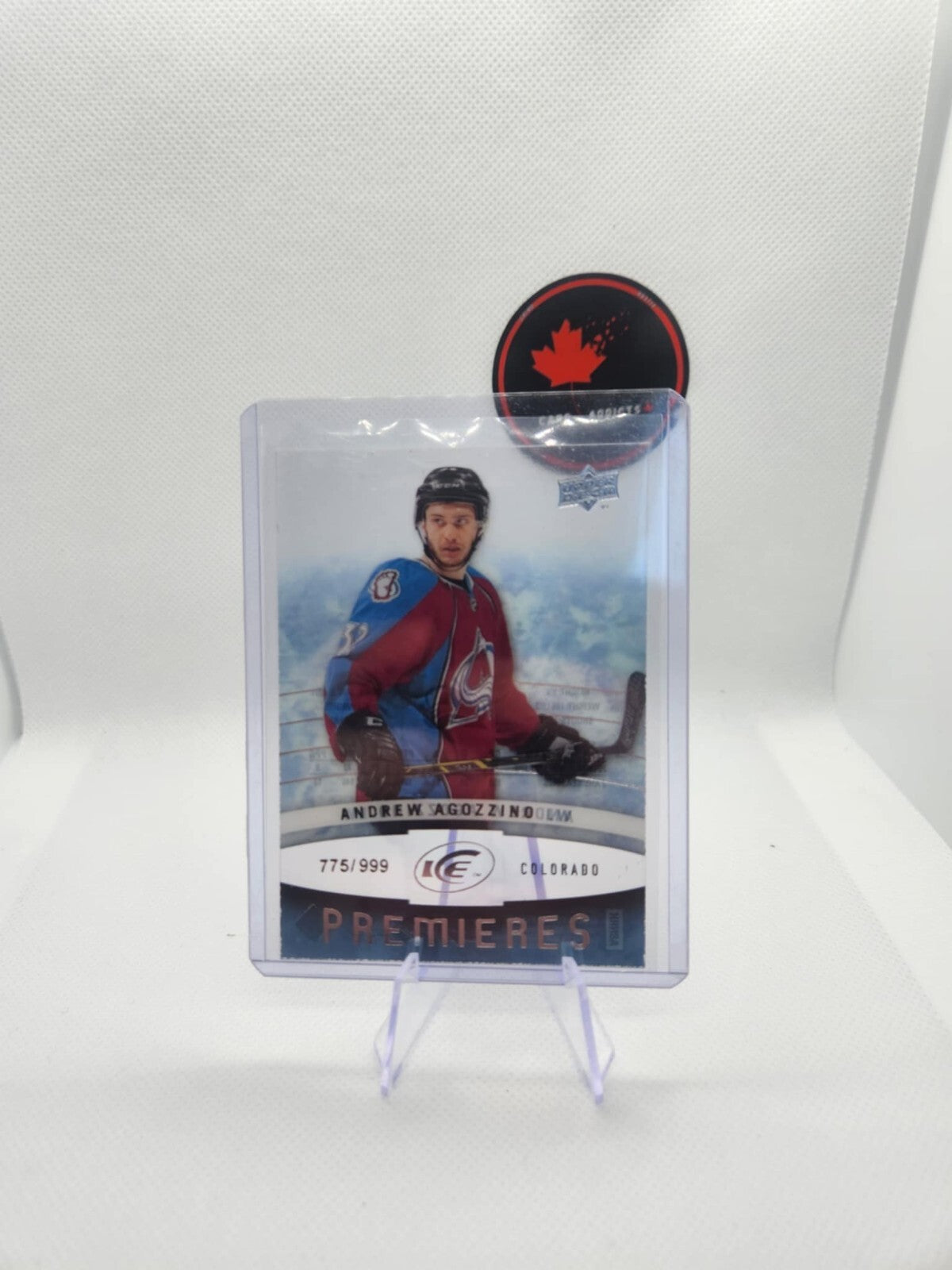 2014-15 UD Ice Premieres Andrew Agozzino Rookie /999 #110 Colorado Avalanche