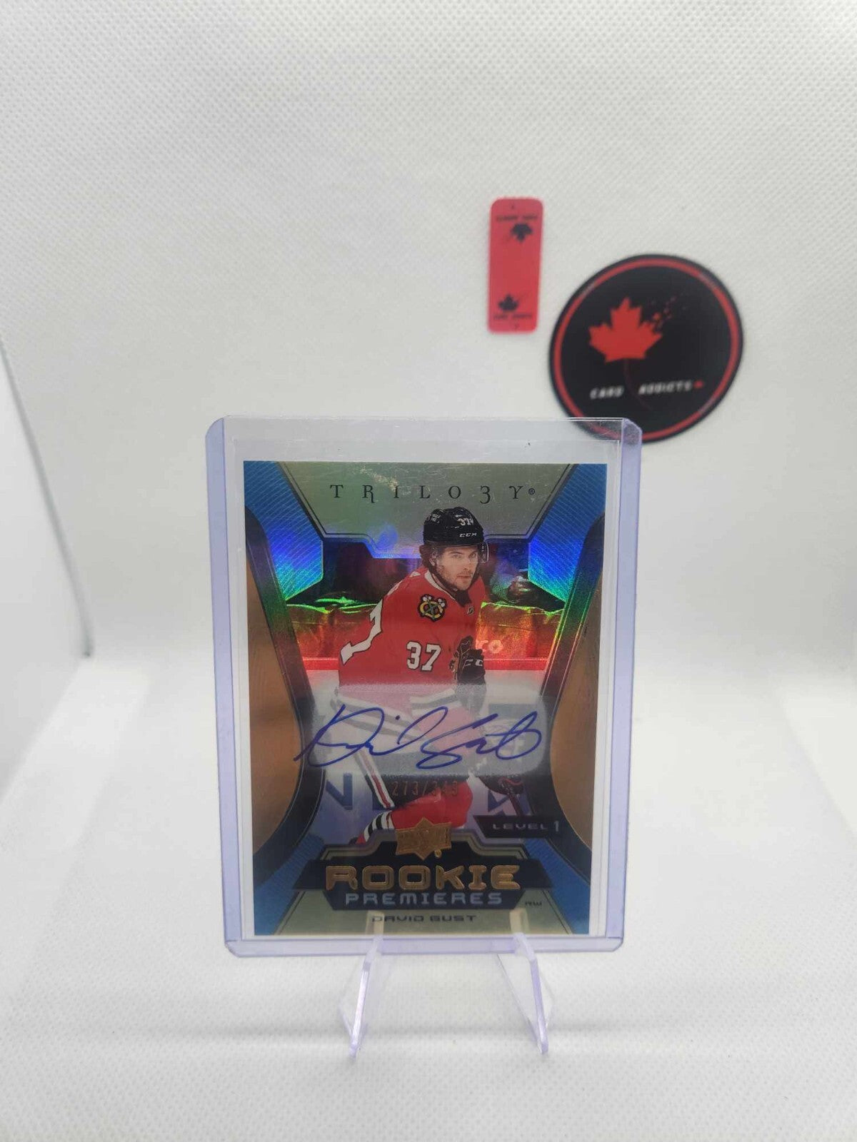 2023-24 Upper Deck Trilogy Rookie Premieres /349 Gold - Auto - David Gust #120