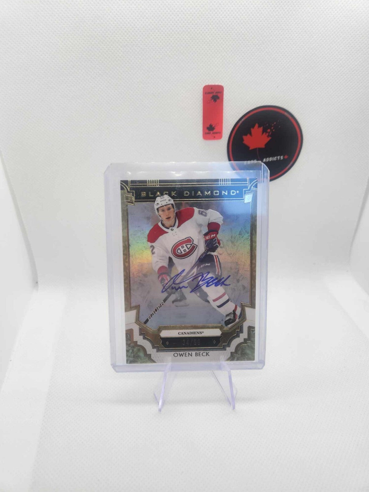 2023-24 Black Diamond Owen Beck RC BDB-OB Pure Black Rookie Auto /99