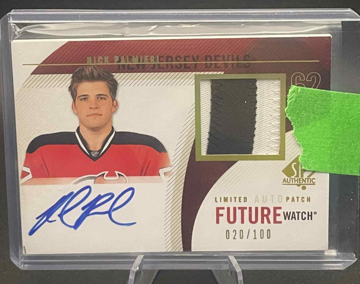 2010 SP Authentic Future Watch Limited Nick Palmieri RPA Rookie Patch Auto RC