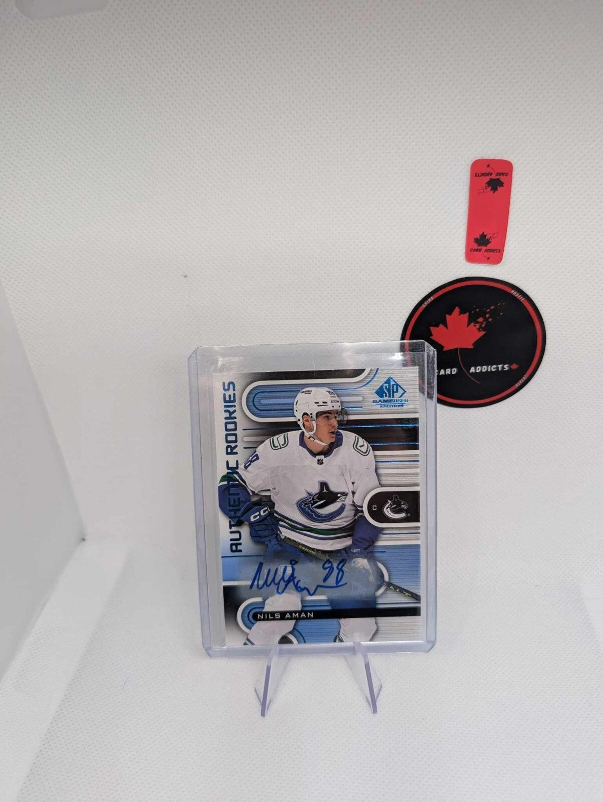2022-23 SP Game Used Authentic Rookies Auto Blue Nils Aman Rookie Auto #208