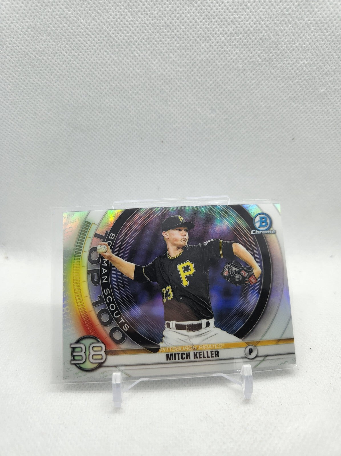 Mitch Keller 2020 Bowman Chrome Prospects Scouts Top 100 BTP-38 Pirates